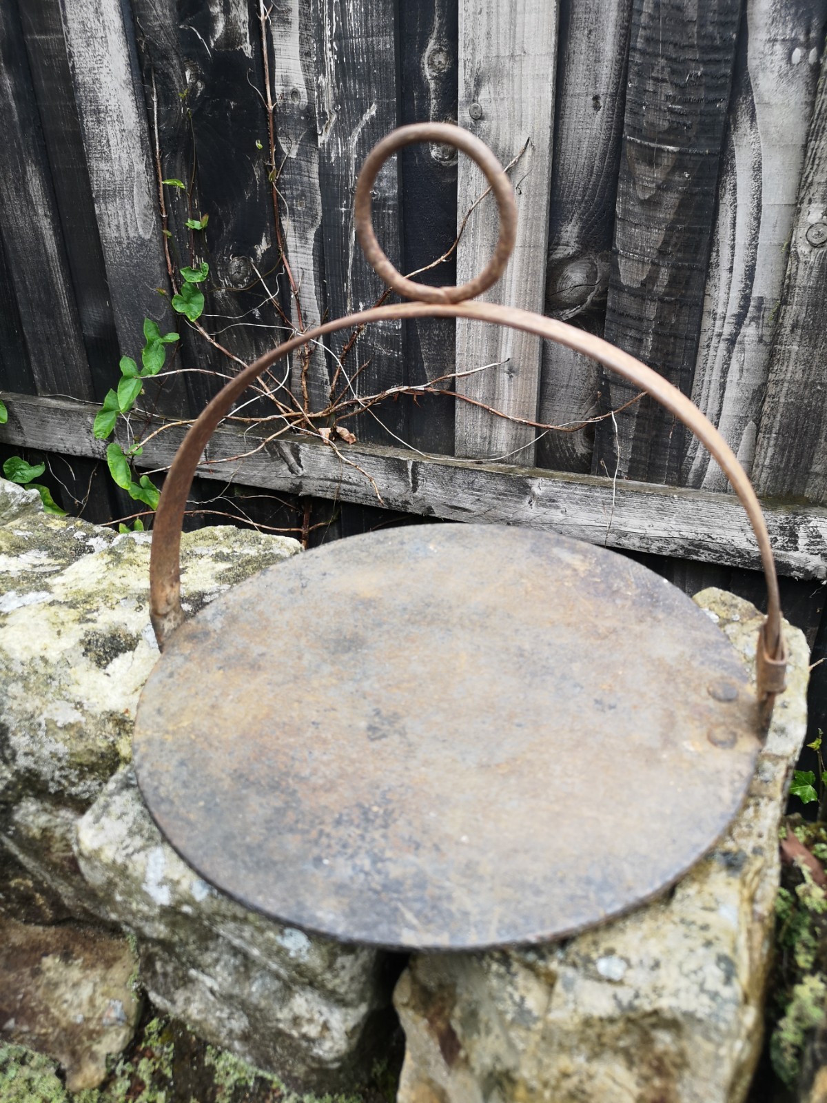 Antique Scottish Cast Iron Griddle Girdle Hot Plate Cooking Open Fire Bushcraft