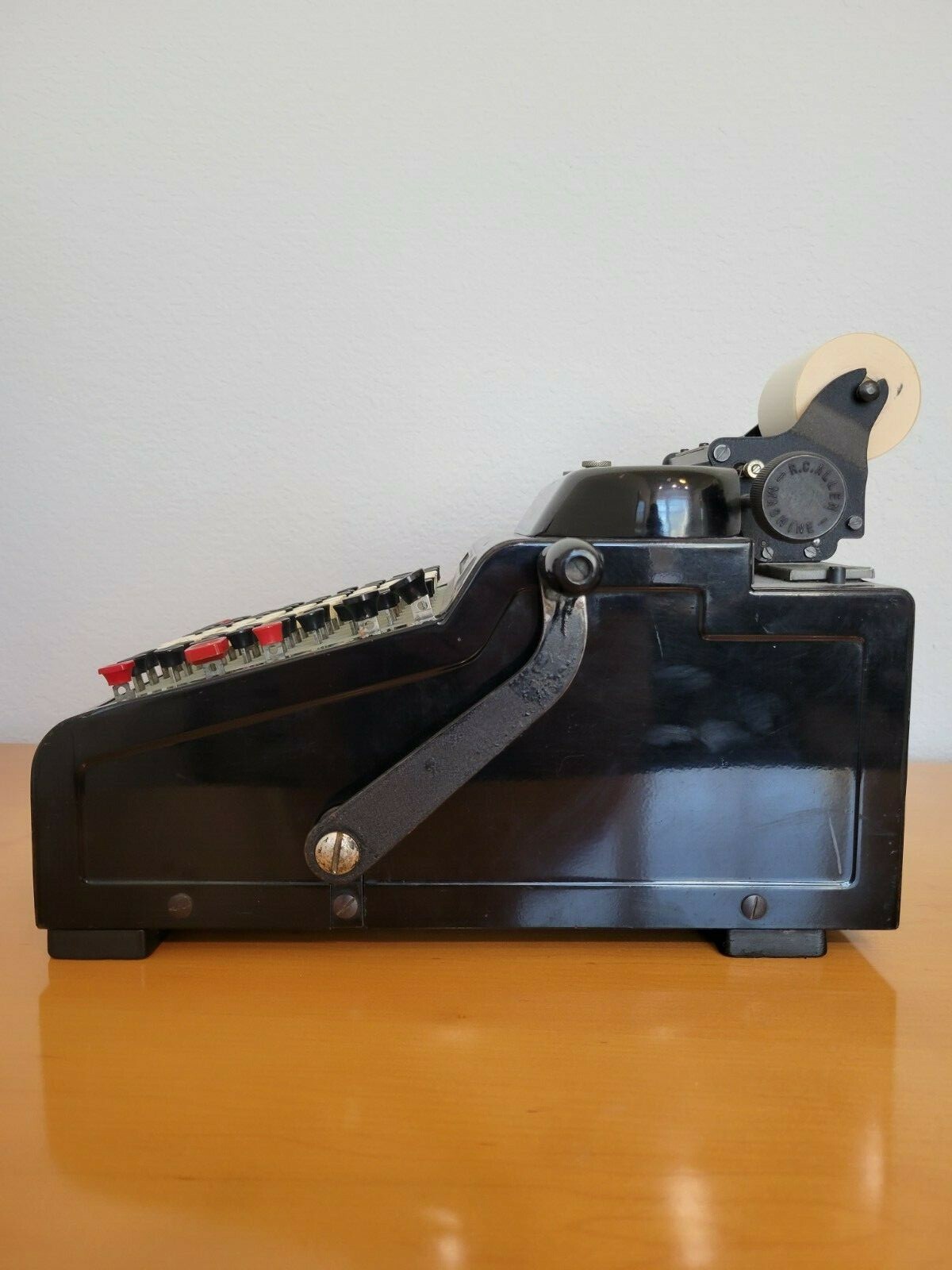 Vintage RC Allen Figuring Machine Adding Subtracting Nice Condition circa 1940’s
