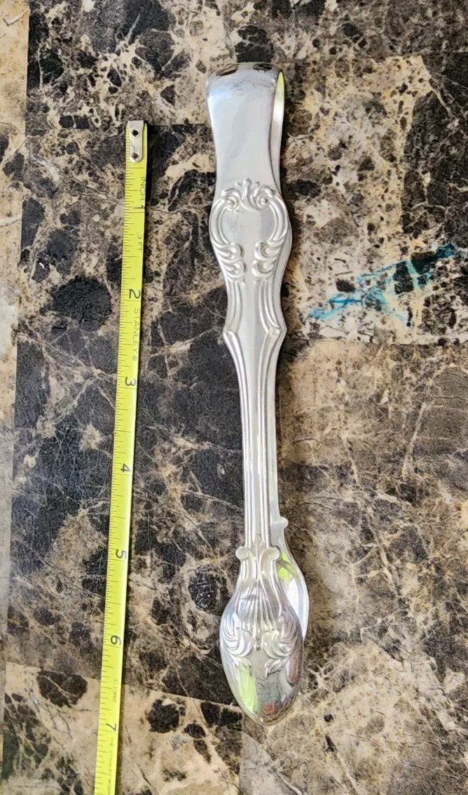 🤪FANCY EUORPEAN VICTORIAN STYLE SILVERPLATED SUGAR-ICE CUBE TONGS MONO BBM ◽️🧊
