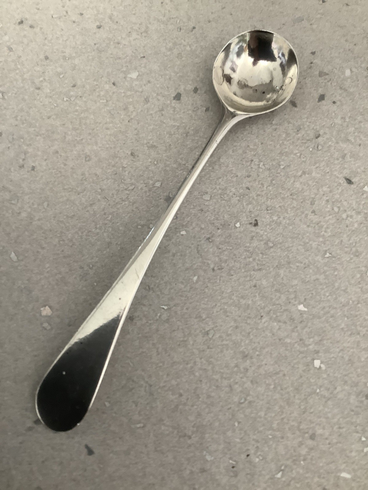Georgian Sterling Silver Salt Condiment Spoon. S Godbehere & E Wigan.London 1833