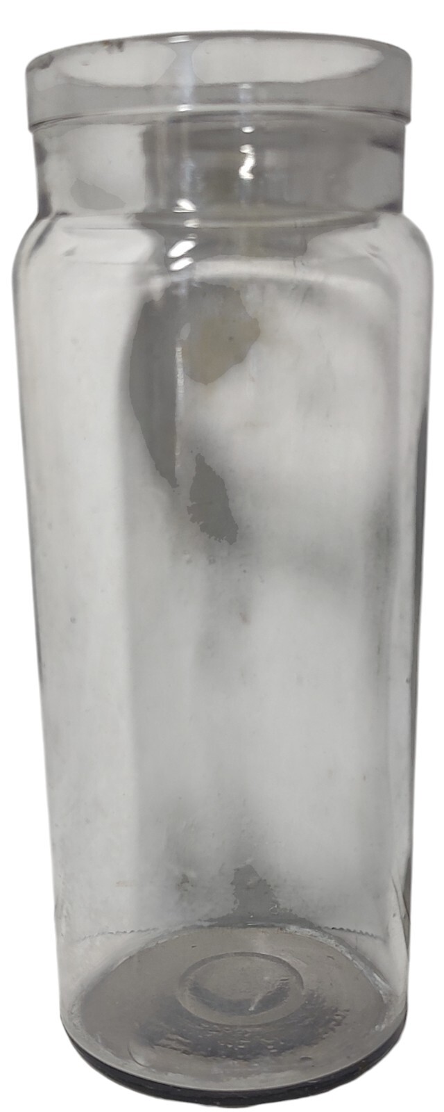 Vintage Apothecary Bottle Wide Mouth Clear Glass 6.5 Inches
