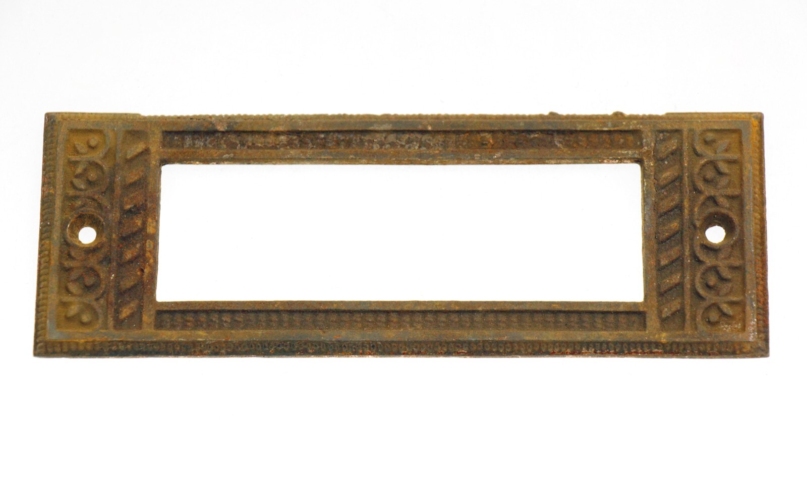 Antique Victorian Bronze Drawer Label Slots