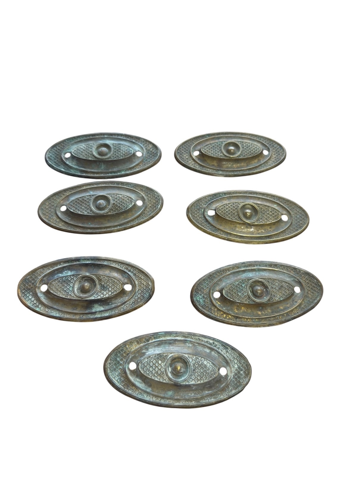 antique brass oval pulls furniture hardware Hepplewhite federal 1820 salvage