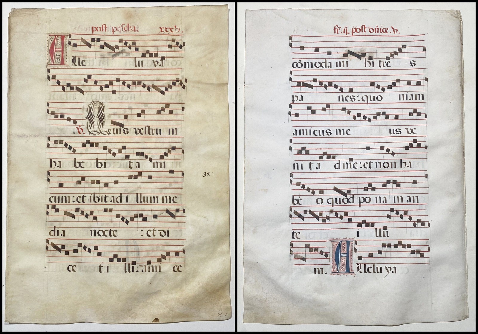 Antiphonary Parchment Vellum Manuscript 15th Century XXXV