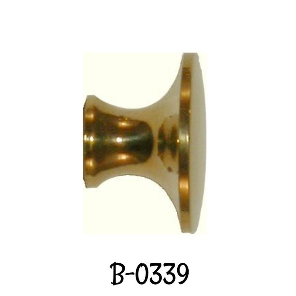 Brass Knob – Polished Turned Bookcase Desk Brass Knob 3/4″ Antique Vintage style