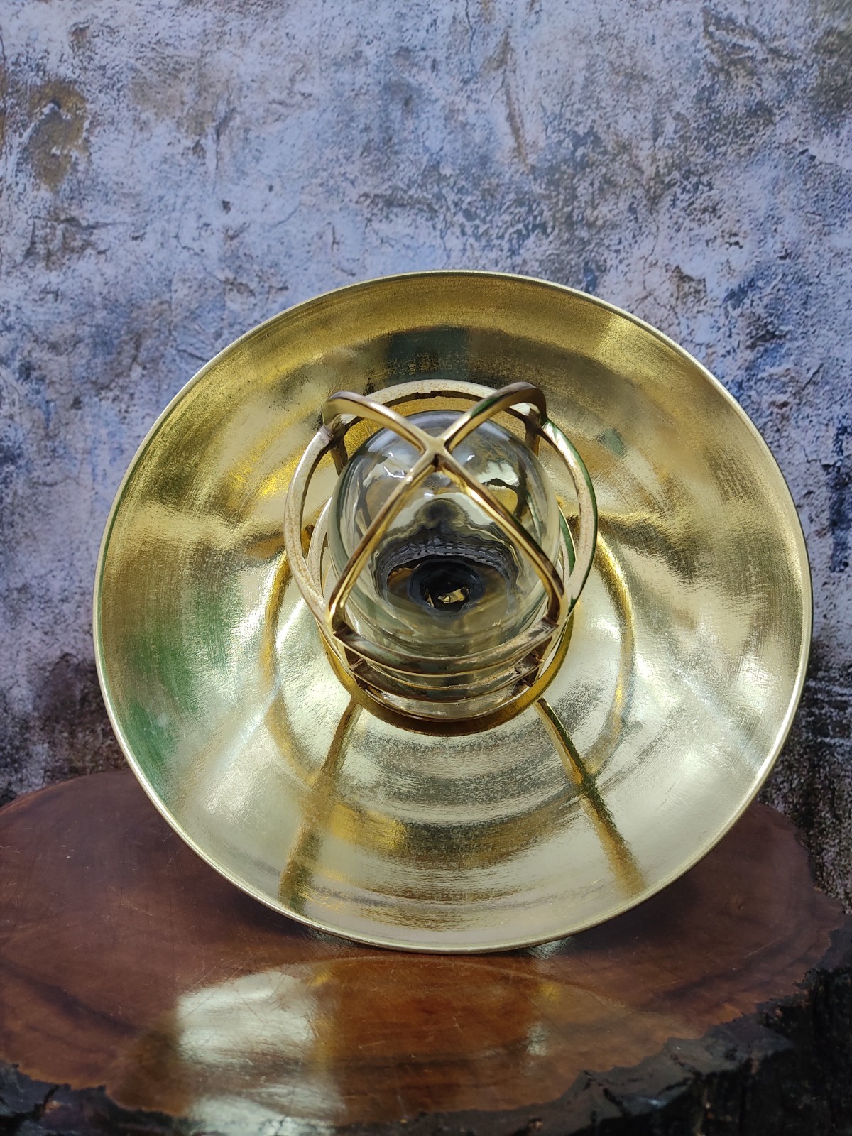 Unique Ceiling Nautical Brass Light With Shade| Marine Decor Light Ceiling Light