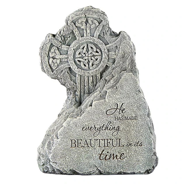 Resin Celtic Garden Cross Spiritual & Religious Statue Garden Decor Collection