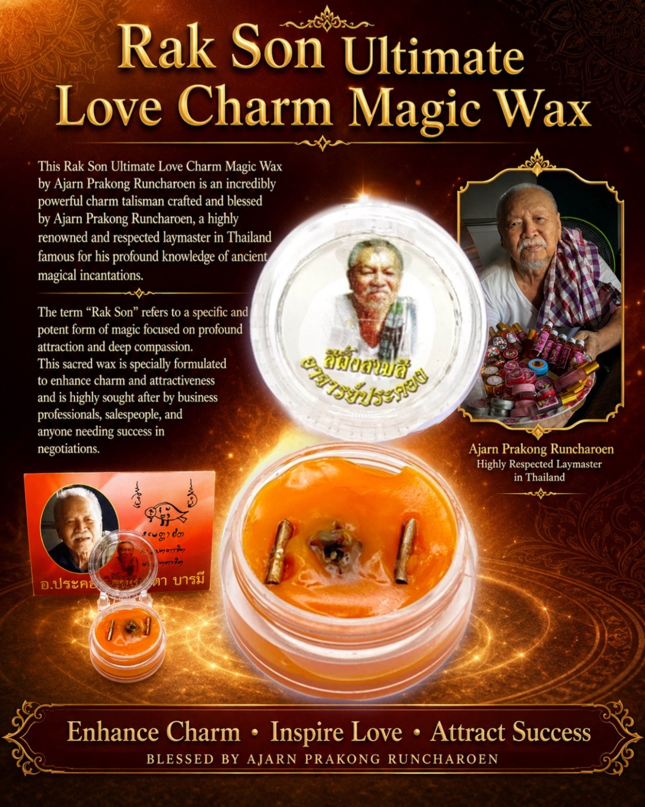 Rak Son Ultimate Love Charm Magic Wax, Fetish Charming Speech Popularity