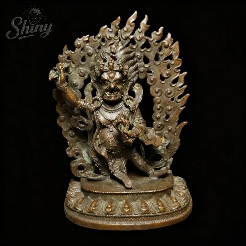 Authentic Bronze Damo Buddha statue Ancient Chinese Artifact Tibet 19th century