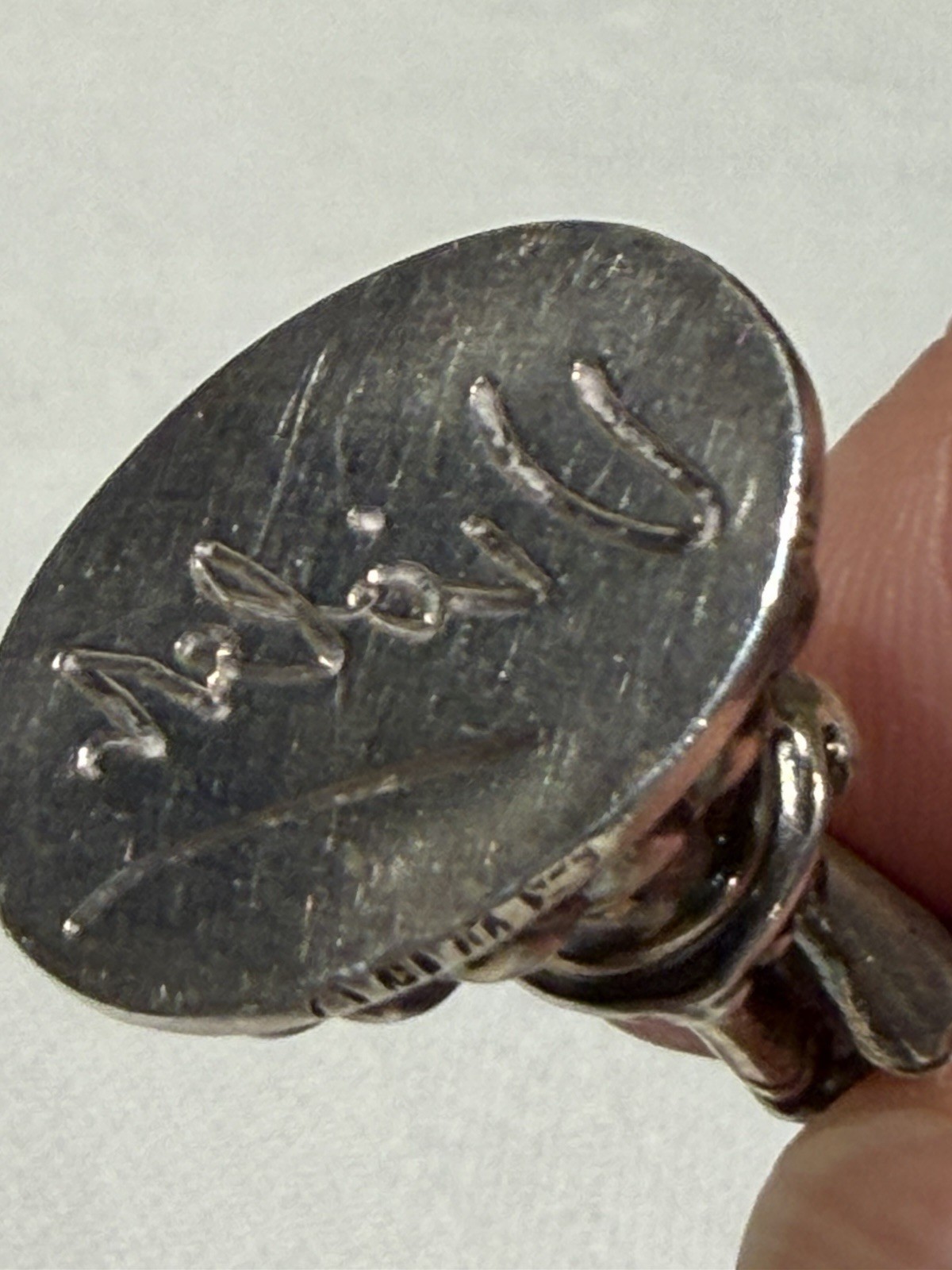 Antique Sterling Silver Desk Seal Victorian Figural Postman London c1900