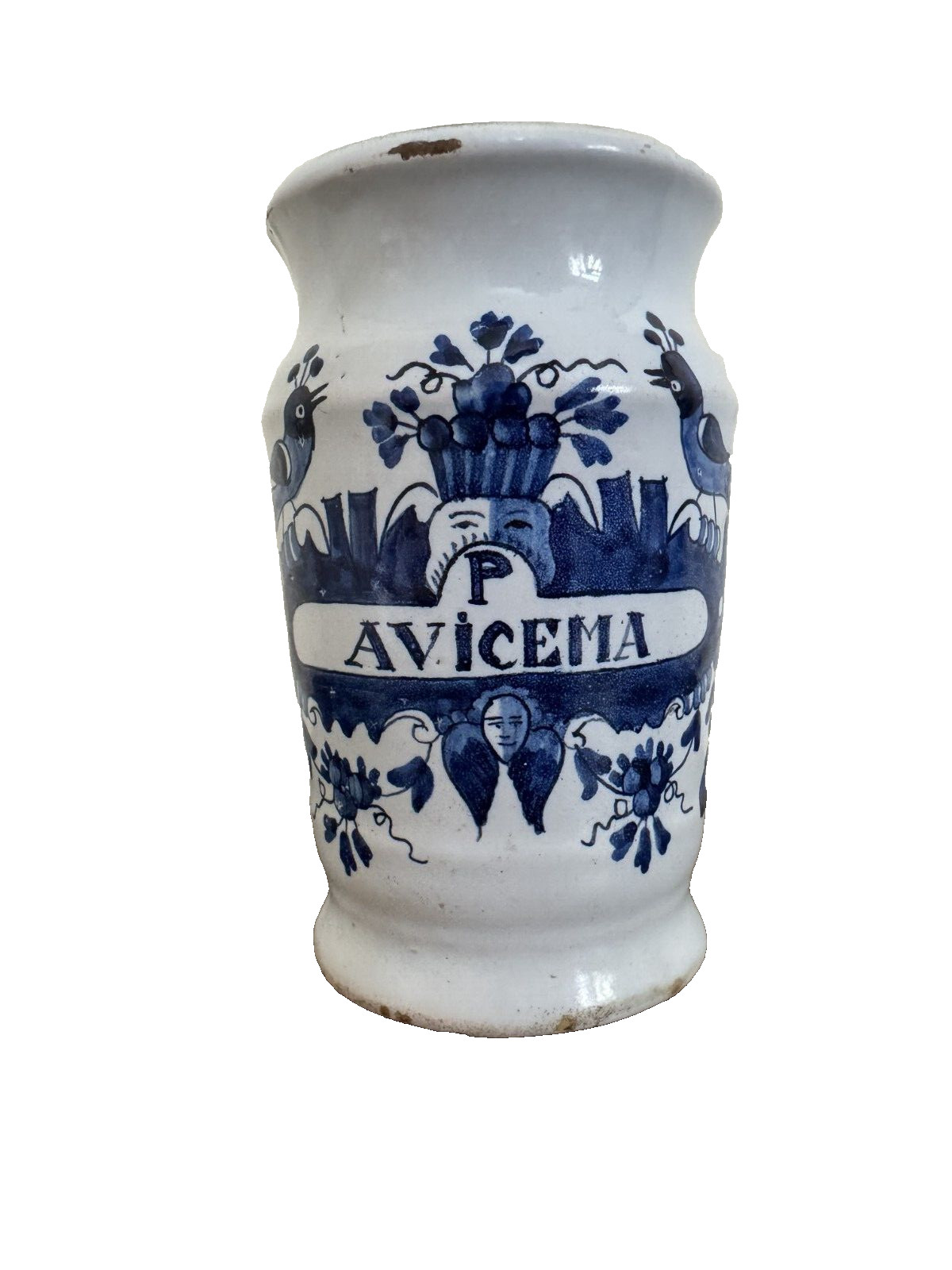 Antique Dutch Delft Apothecary Medicine Jar 18th Century