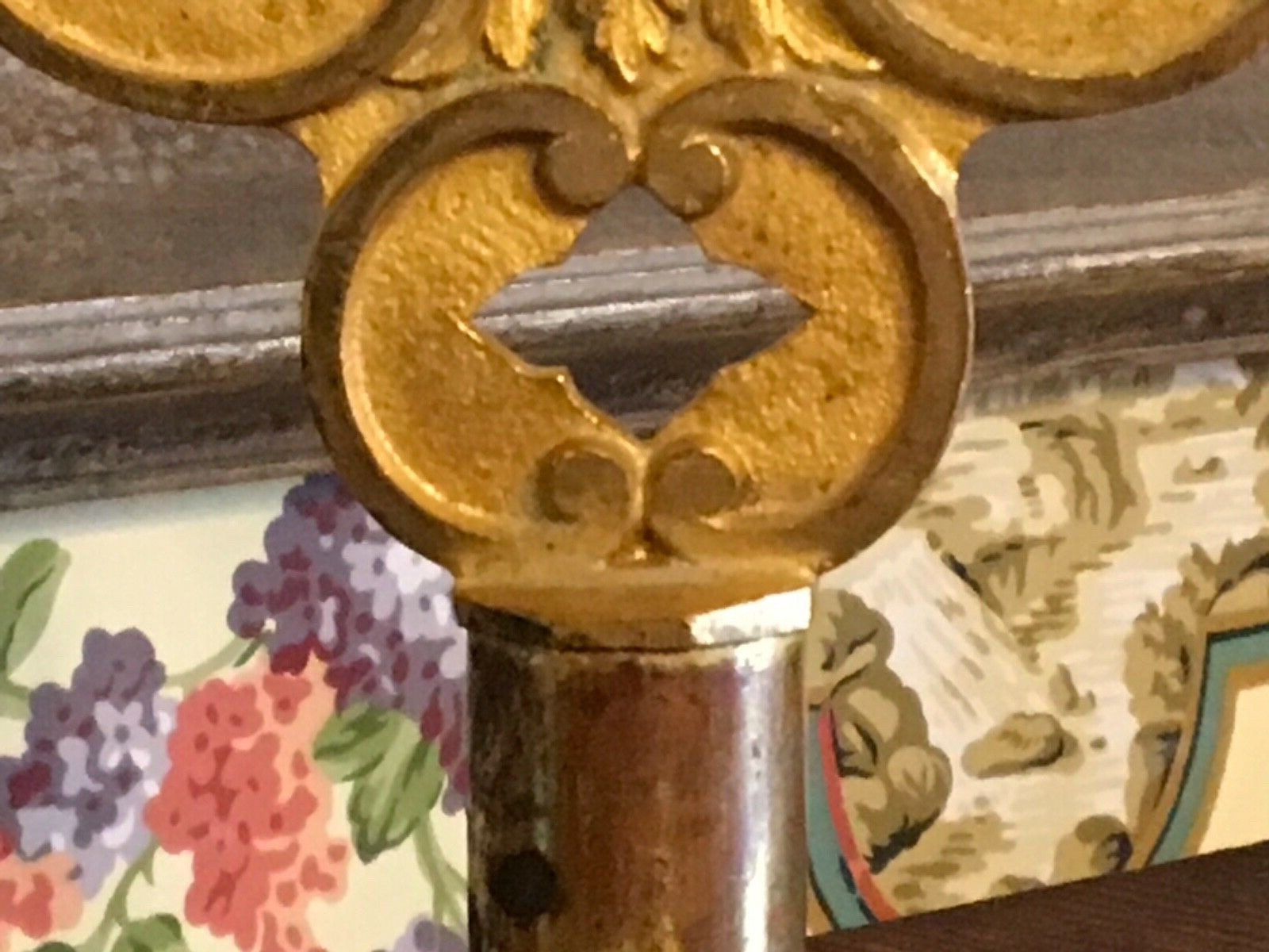 Antique French Gold Metal Processional Emblem Piece Church Religion Napoleon III