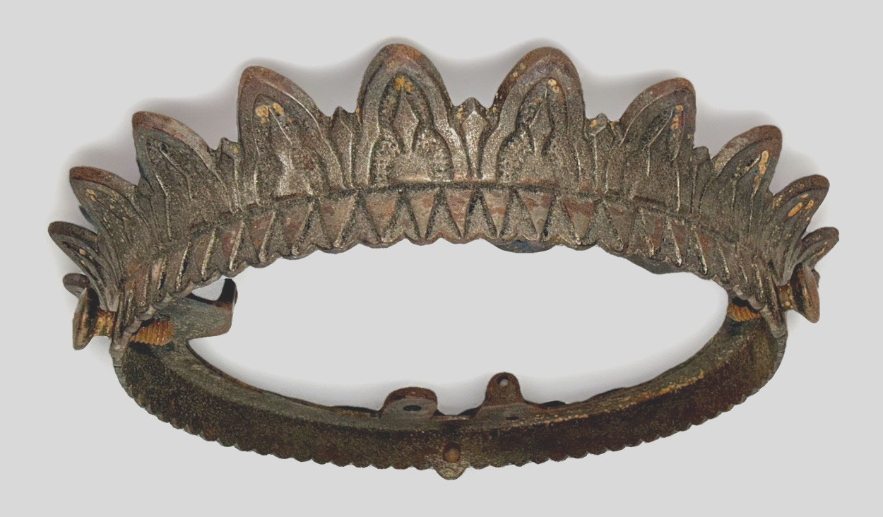 1877 Bradley & Hubbard Iron Horse Crown Ring Patented Signed