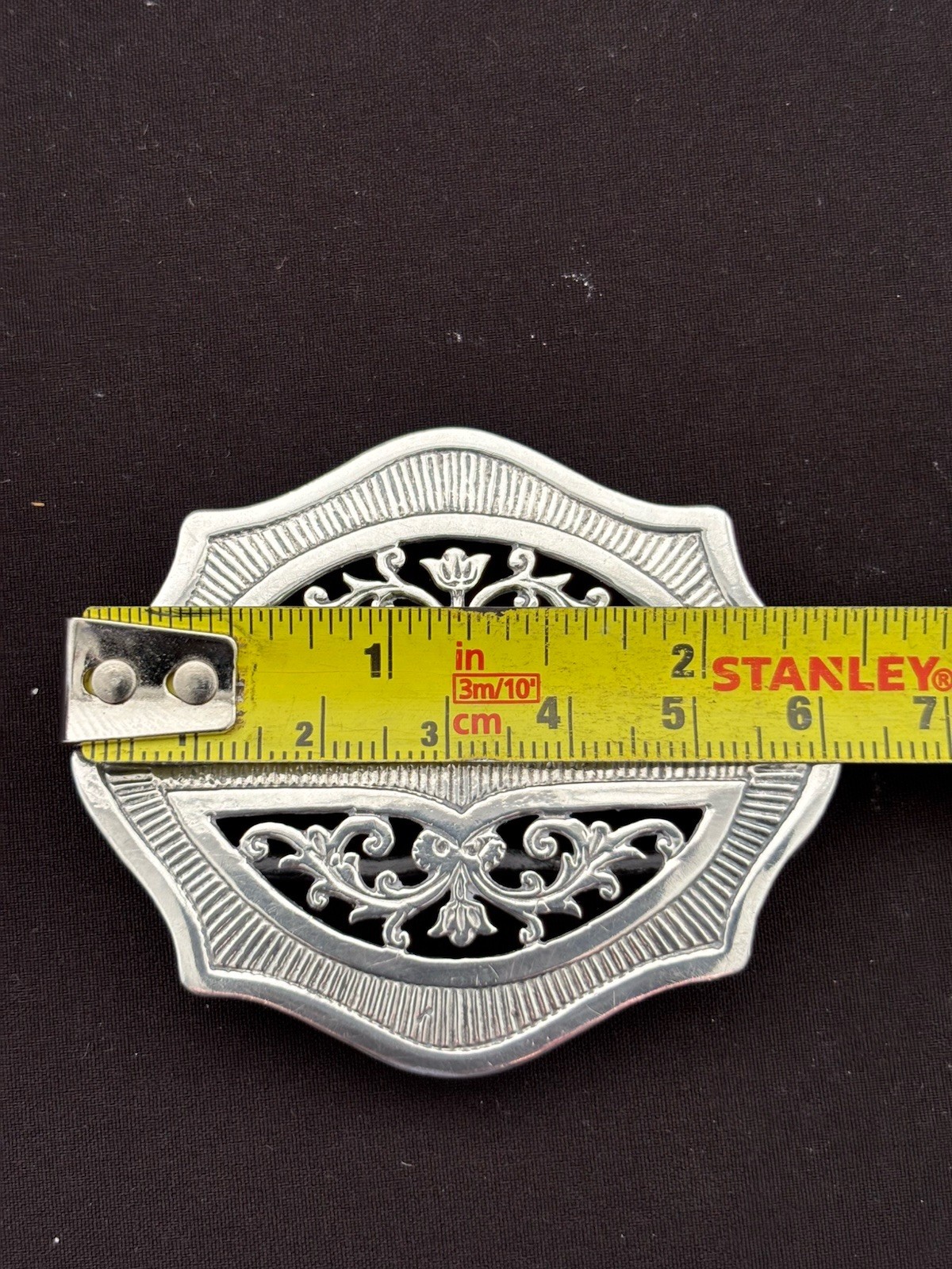 solid silver nurses Belt Buckle. Birmingham 1988. P. M. L.