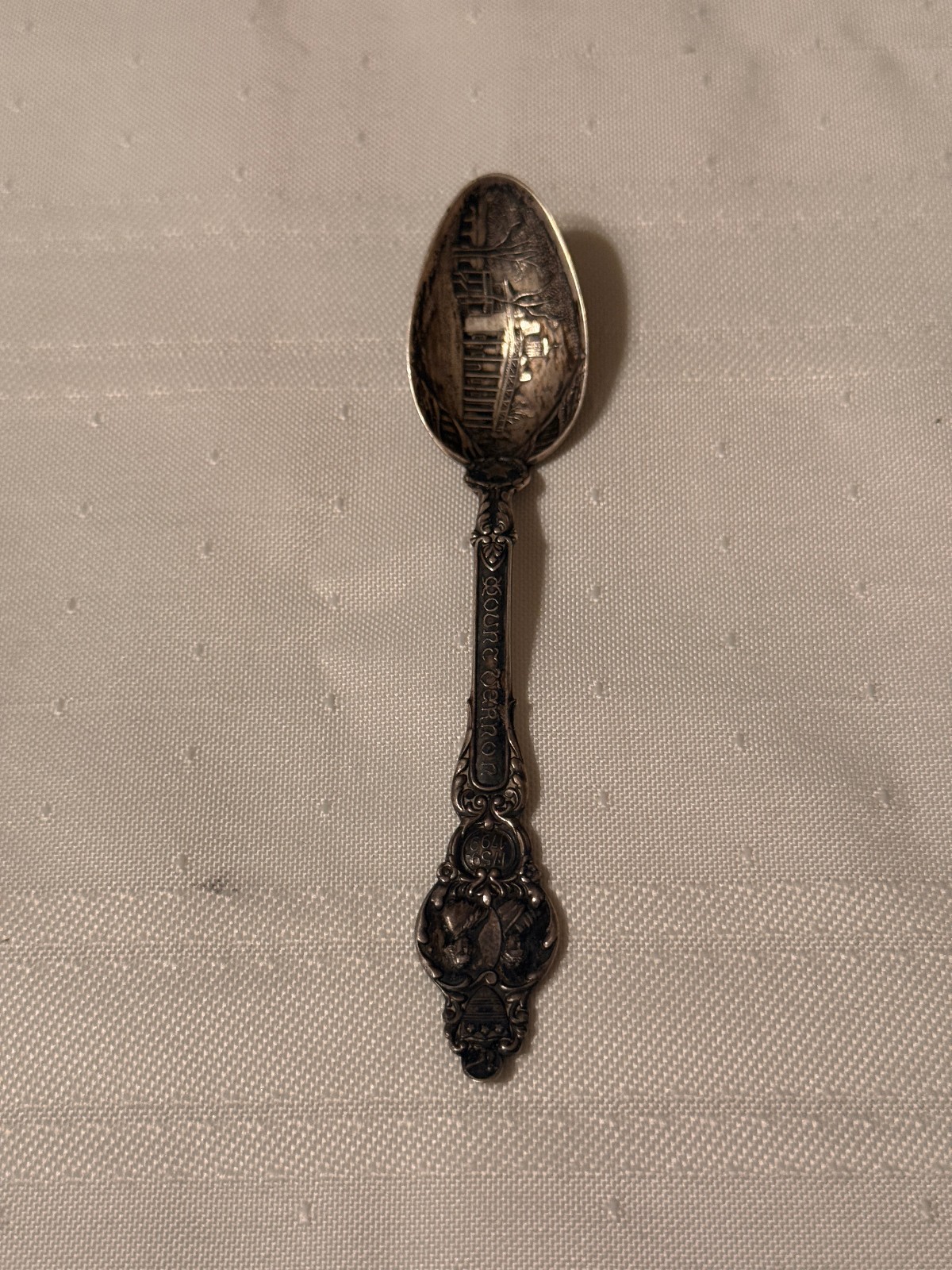 Antique Moore Leding Sterling Mount Vernon Souvenir Spoon 1891 George Washington