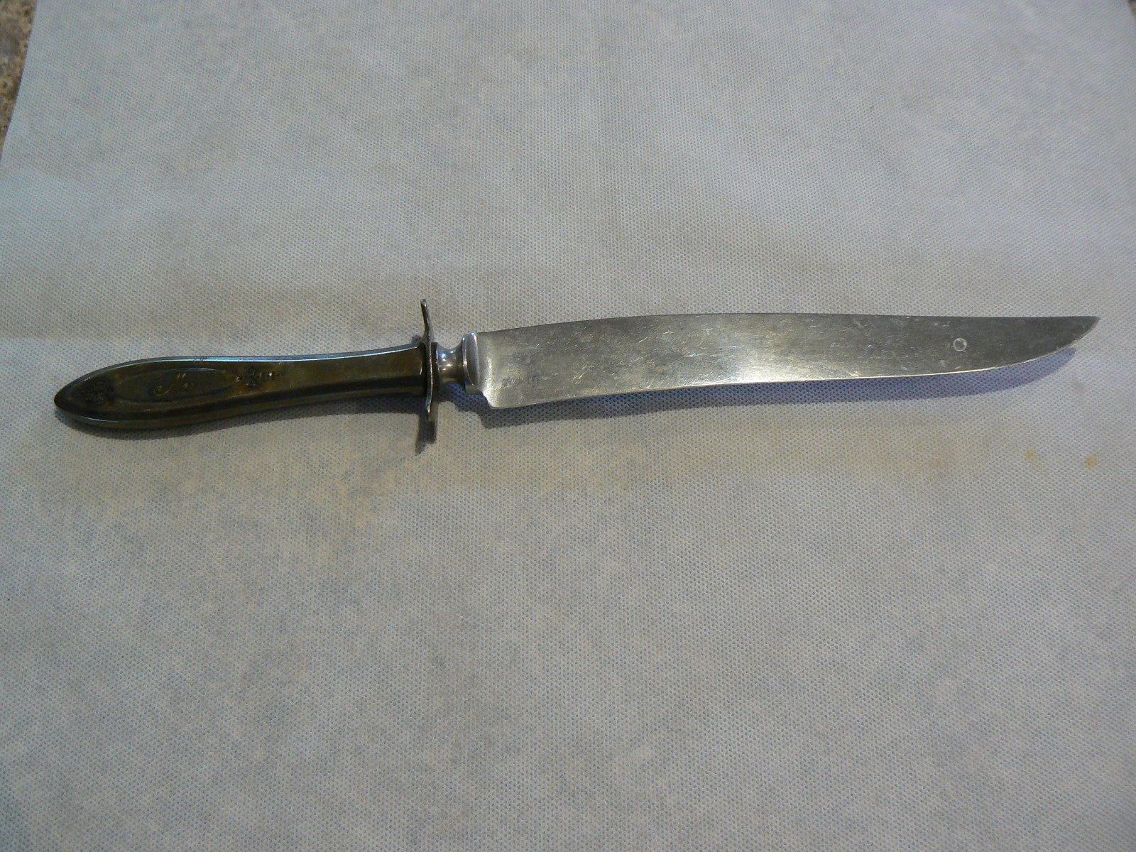Oneida Community Plate Adam 1917 Carving Knife 8″ Blade Silver Plated – Antique