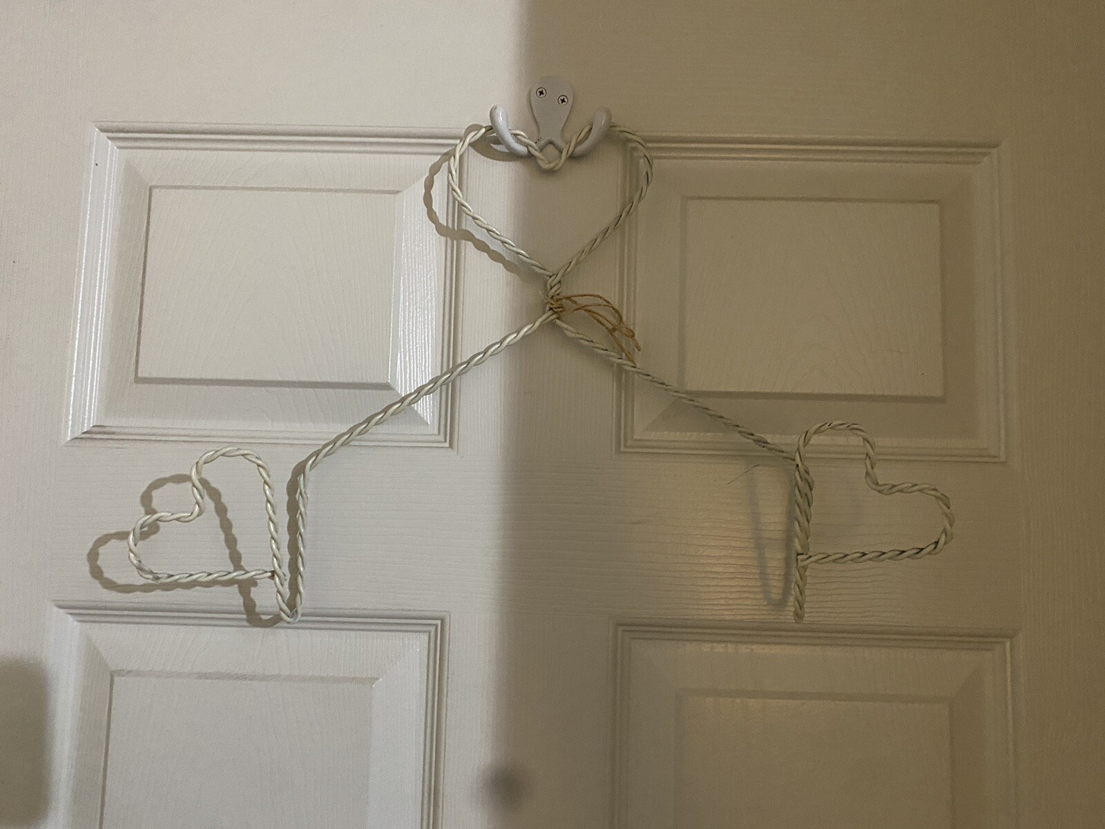 Heart Themed Twisted Metal Hook White Decor Indoor/outdoor Wedding Girls Room