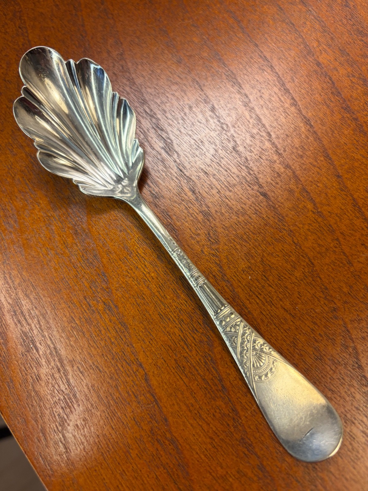 Antique C. Rogers & Bros. Scalloped Sugar Spoon WINTHROP – CANTON 1884 aka Homer