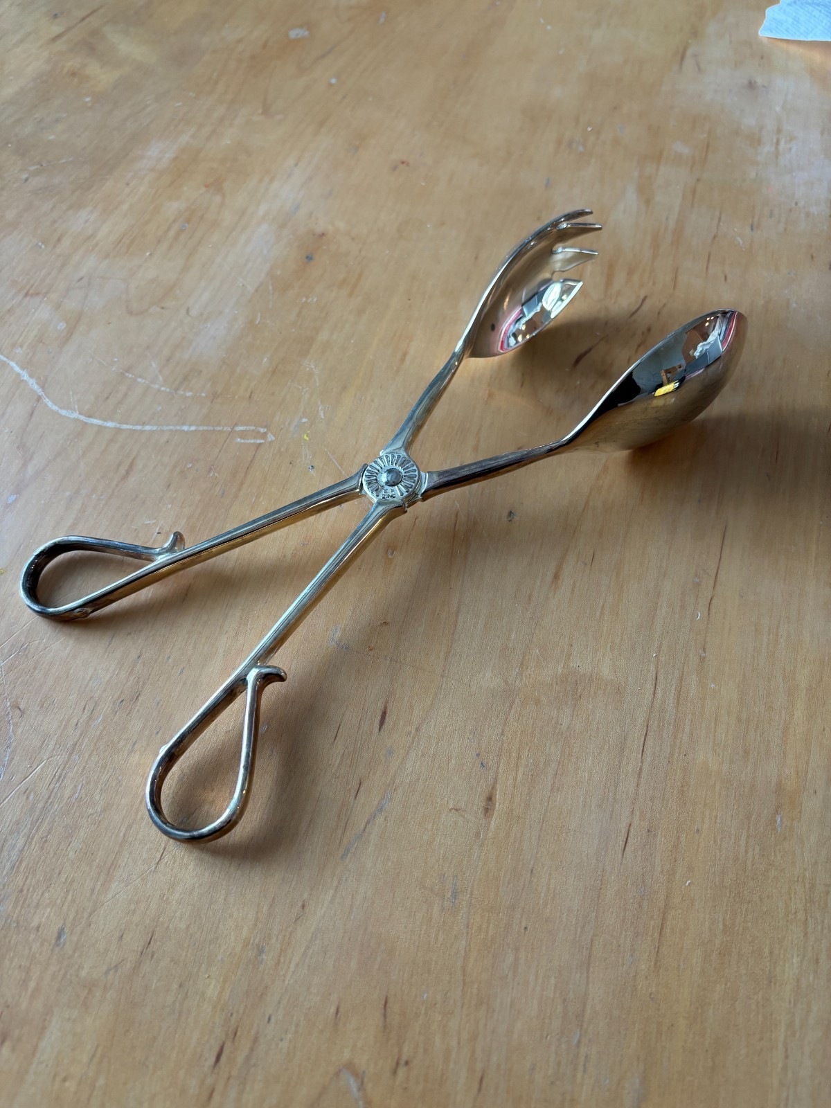 10″ Vintage Royal Limited Silverplate Salad Serving Tongs