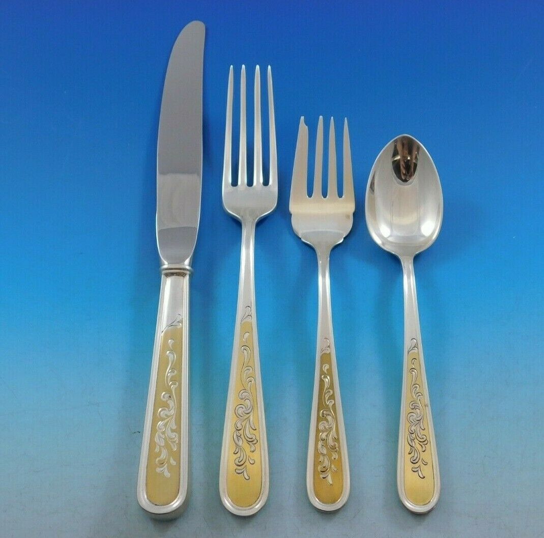 Golden Calvert Engraved by Kirk Sterling Silver Regular Place Setting(s) 4pc