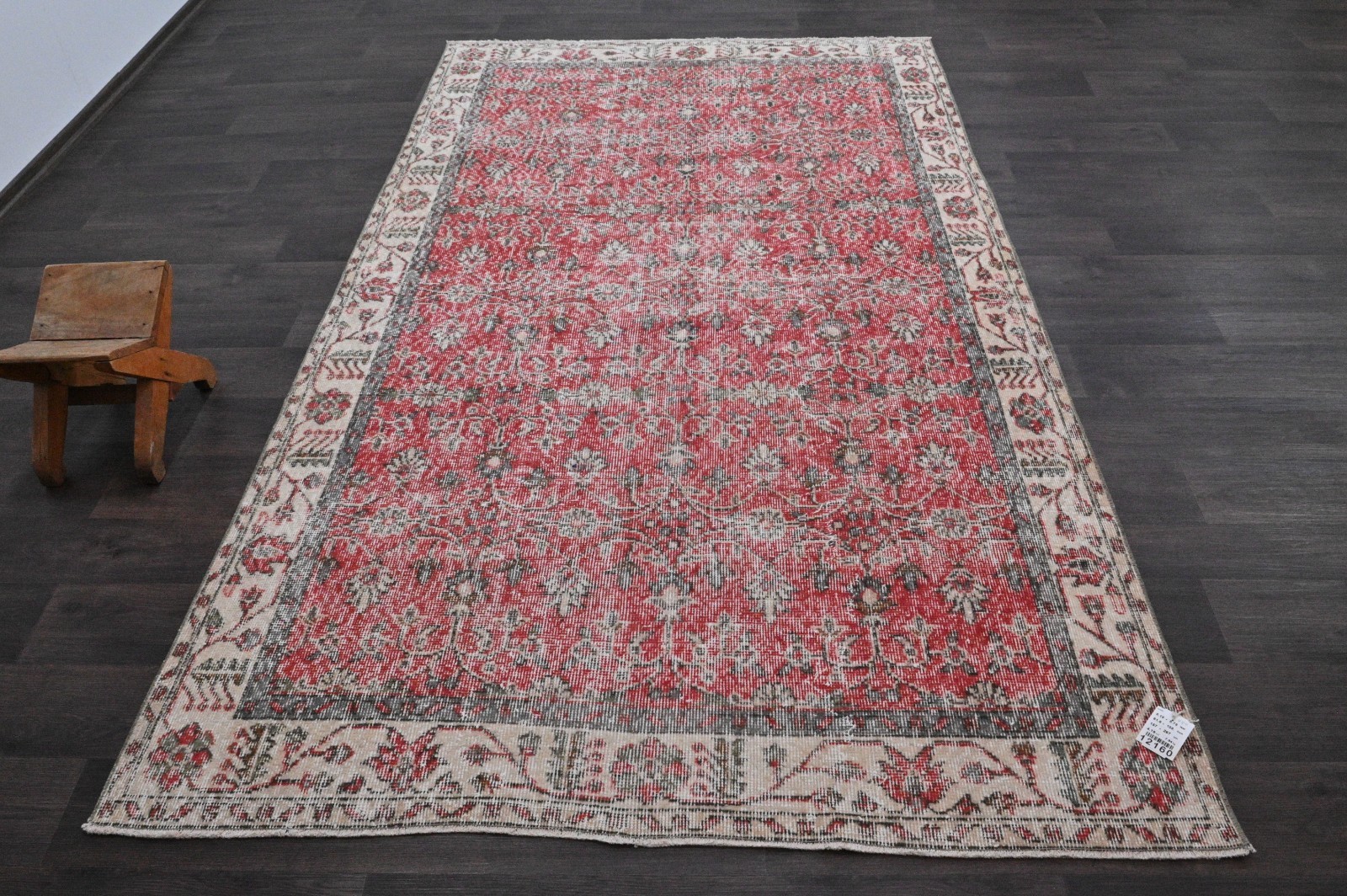 Oushak Turkish Vintage Rug 5×9 Kilim Rug Anatolian Handmade Boho Decor RED