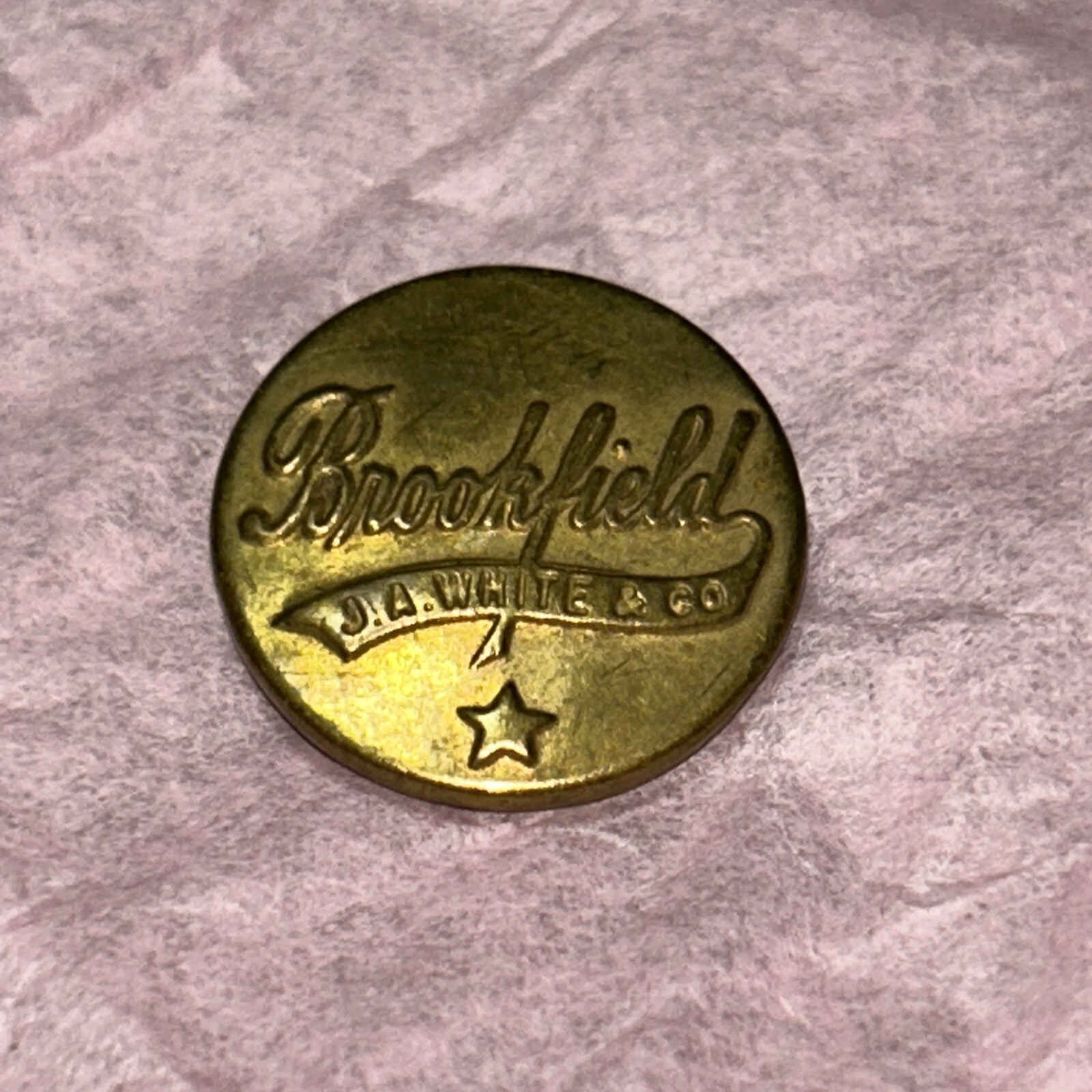 1900s-20s Brookfield J.A. White & Co. Wobble Shank Overall Button