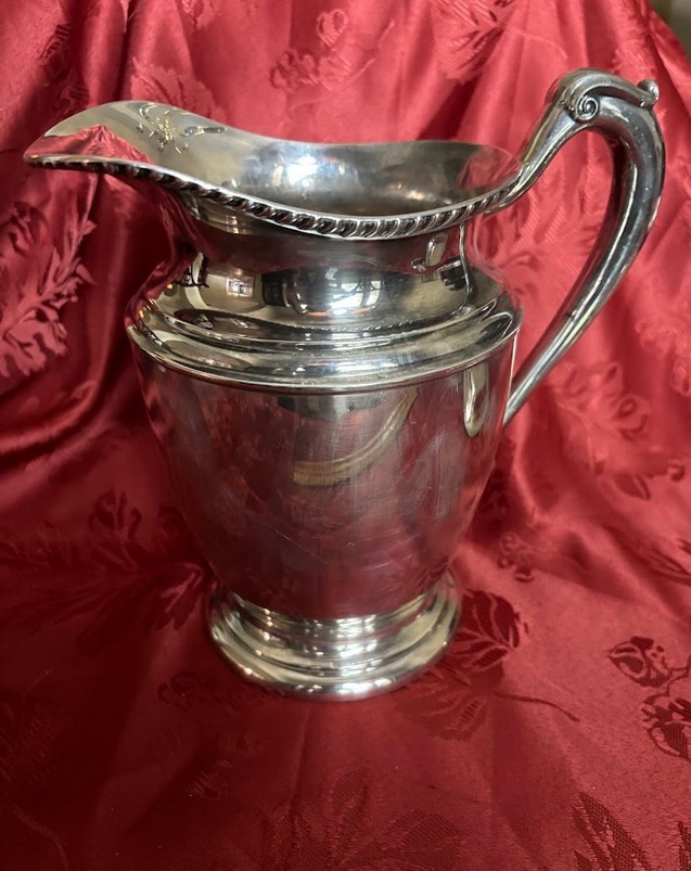 Vintage C.D. Peacock Cresent Silverware Silverplate Pitcher 3155