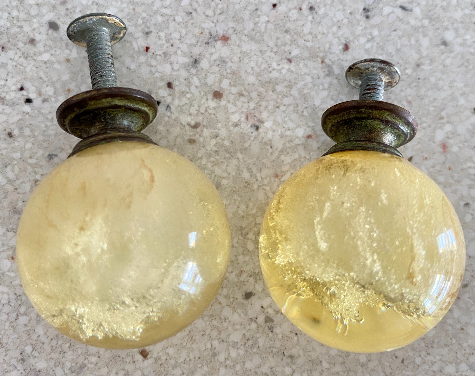 Vintage Ruth Richmond Weiser Lucite Cabinet Drawer Pulls Lot of 2 MCM