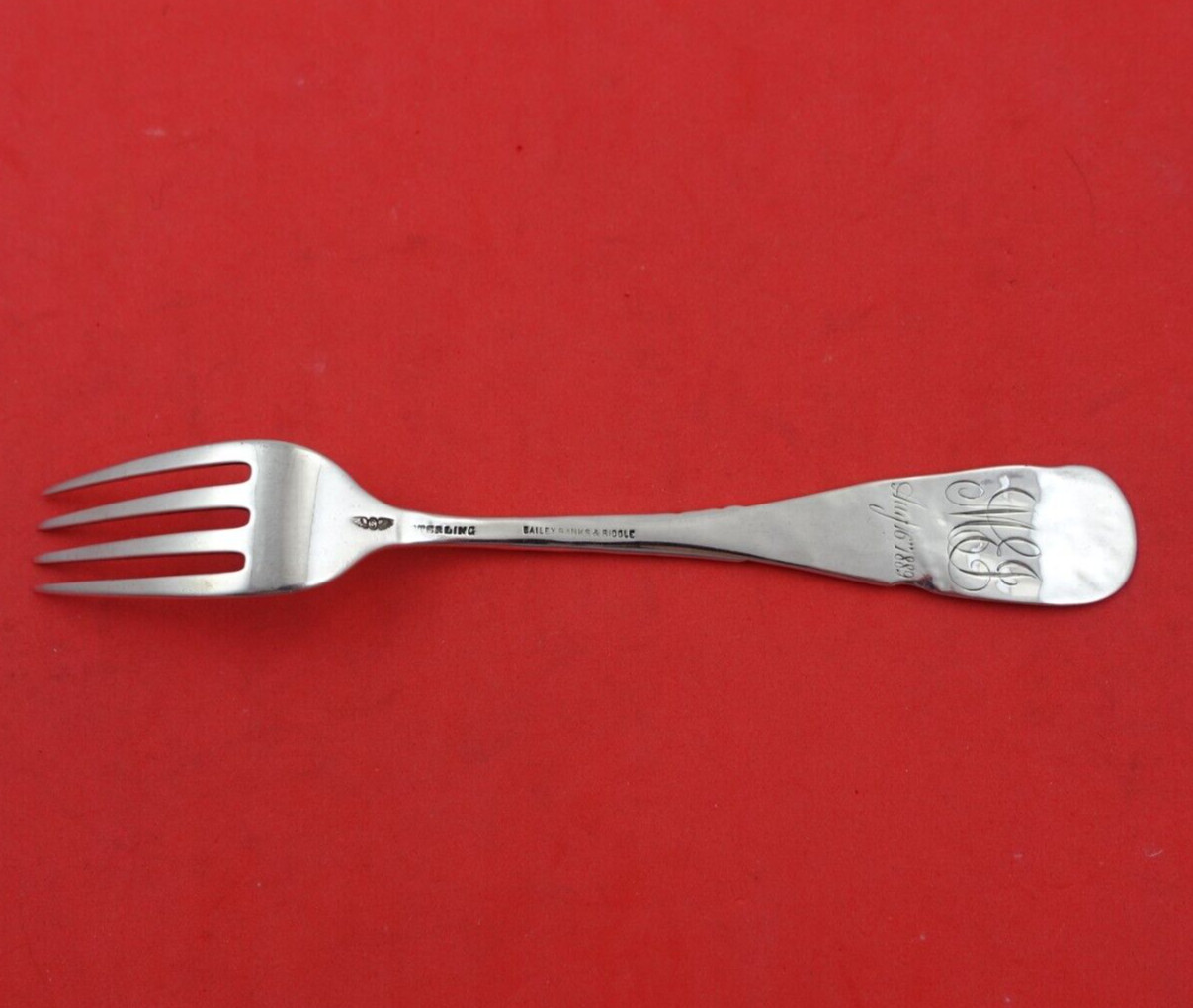 Medallion aka Etruscan aka Homeric by Shiebler Sterling Dessert Fork w/ Maiden