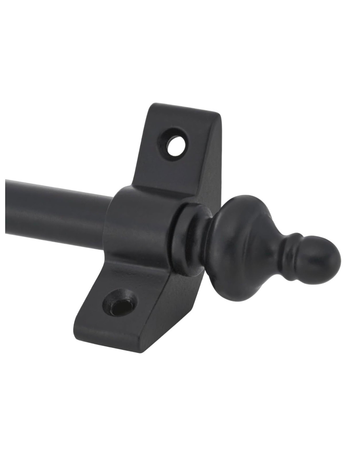 Set of 10 | Stair Carpet Rods | Urn Finial – Black | Runners Up To 70cm