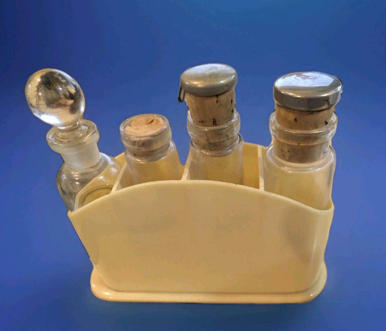 Antique Celluloid French Ivory Apothecary Bottle Holder Perfume Victorian Rare