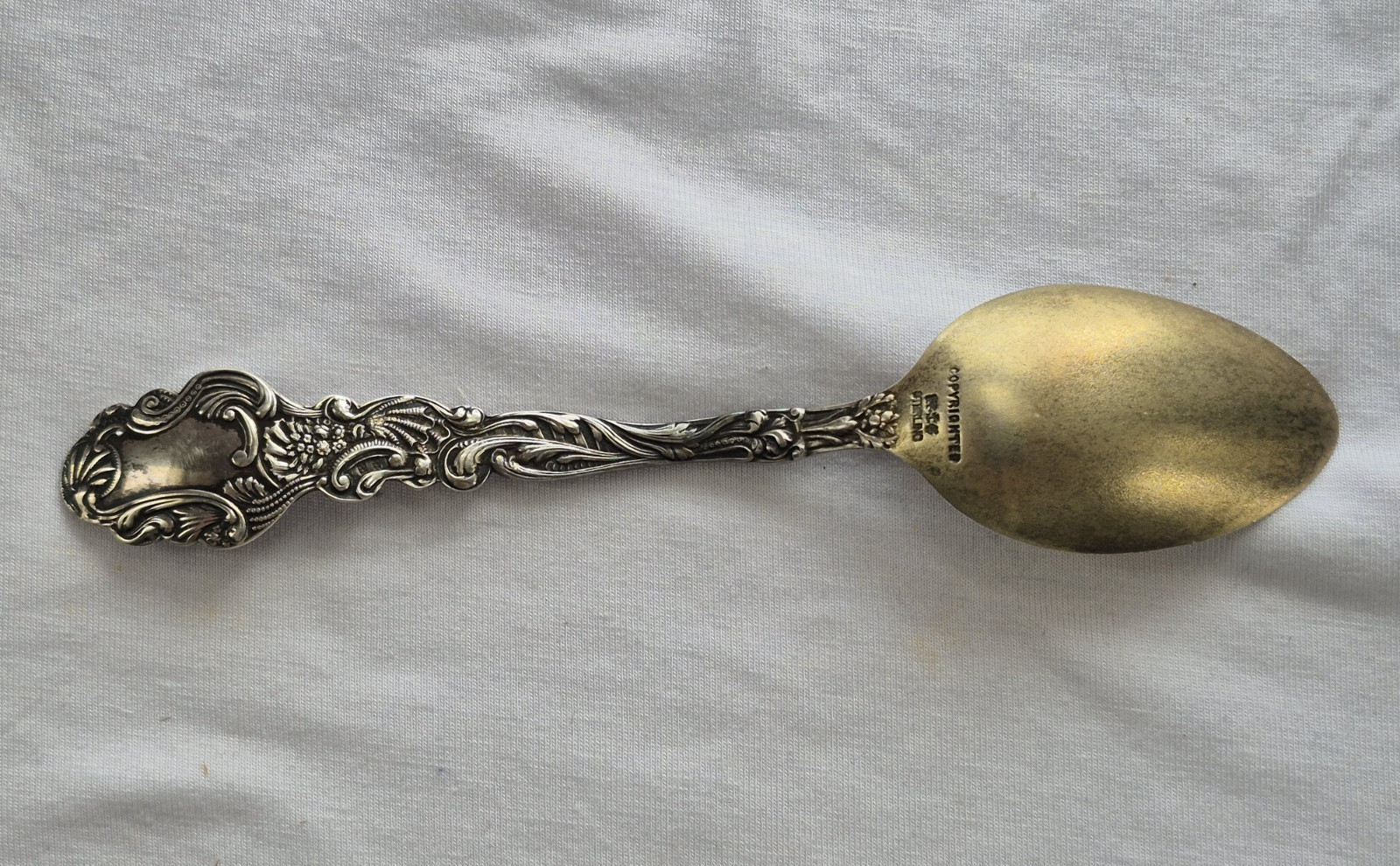 Gorham Versailles Sterling Silver Spoon Mary Cherub Goldwash La Rabida 15.83g