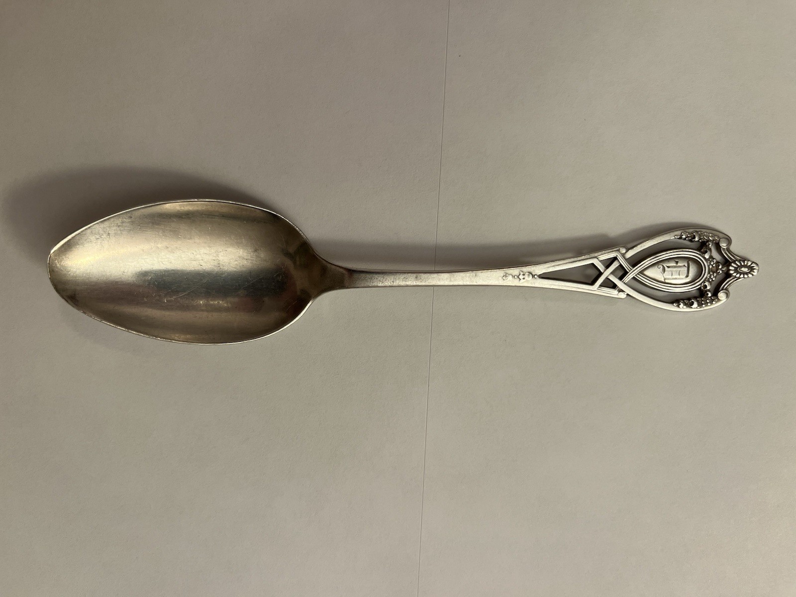 Antique Sterling Silver Monticello 1908 Rogers Lunt Bowlen Tablespoon w/Mono