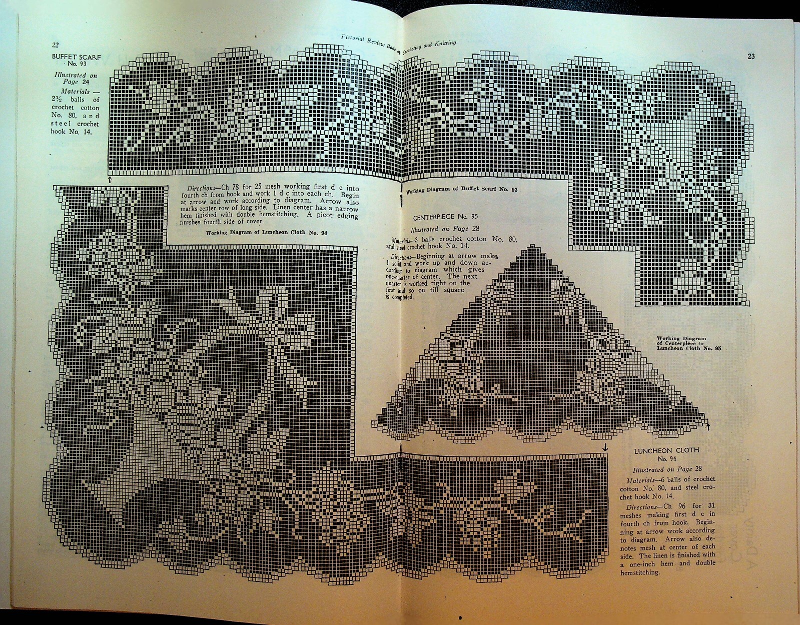 Pictorial Review Book of Crocheting and Knitting #3 1919