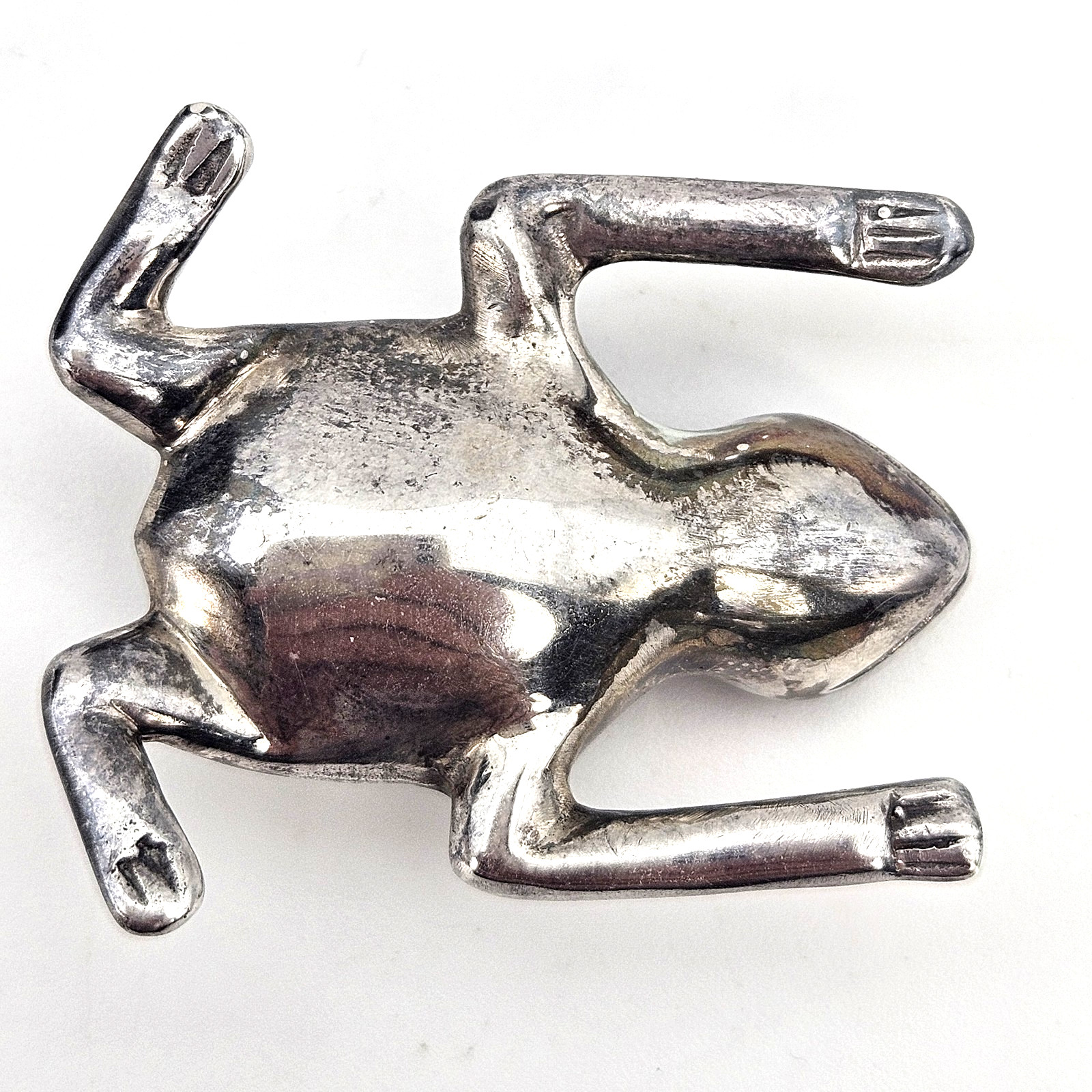 Antique 1912 Birmingham Sterling Silver Frog Pincushion Adie Norman