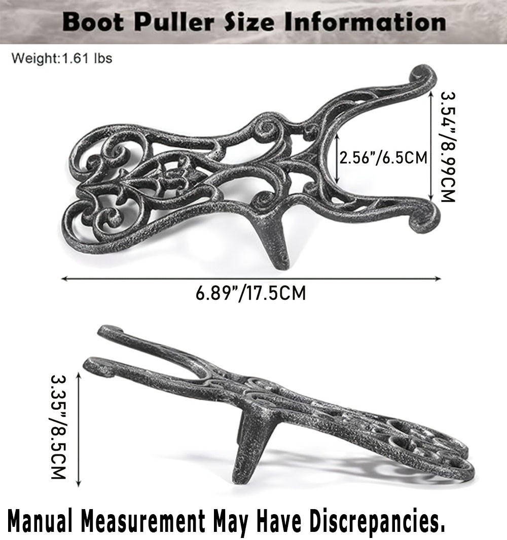Durable Sturdy Cast Iron Rust-Proof No-Bend Labor-Saving Heavy Duty Boot Remover