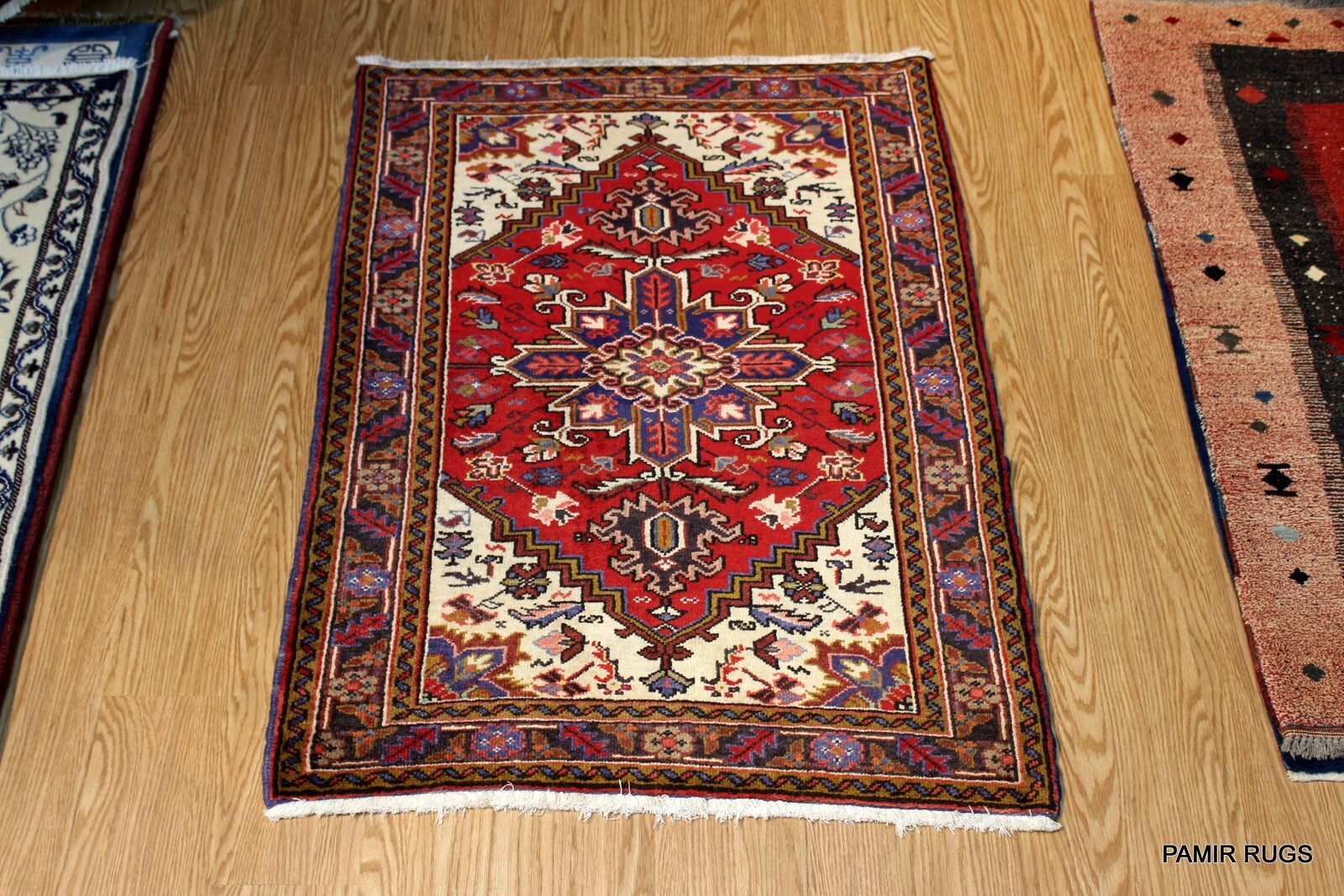 Heriz-Rug- Circa 1940’s Wool Rug Authentic Handmade Hand Knotted TRIBAL