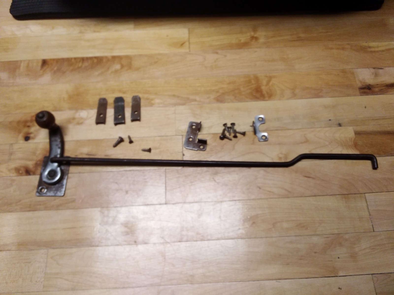 vintage dining room table leaf lock rod and bracket circa 1925