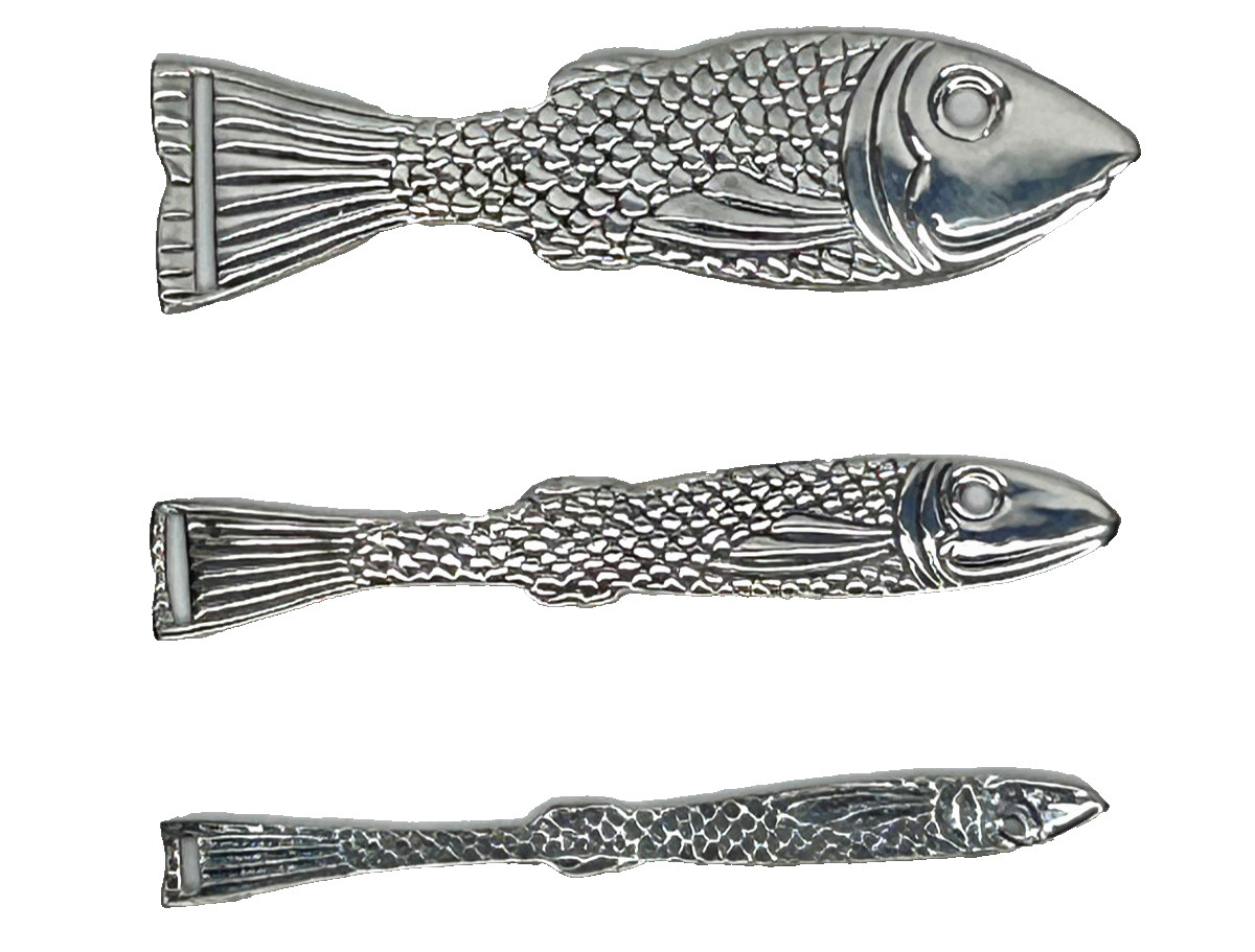 Antique Simon Brothers Sterling Silver Fish Bodkin/ Ribbon Puller Lot of 3