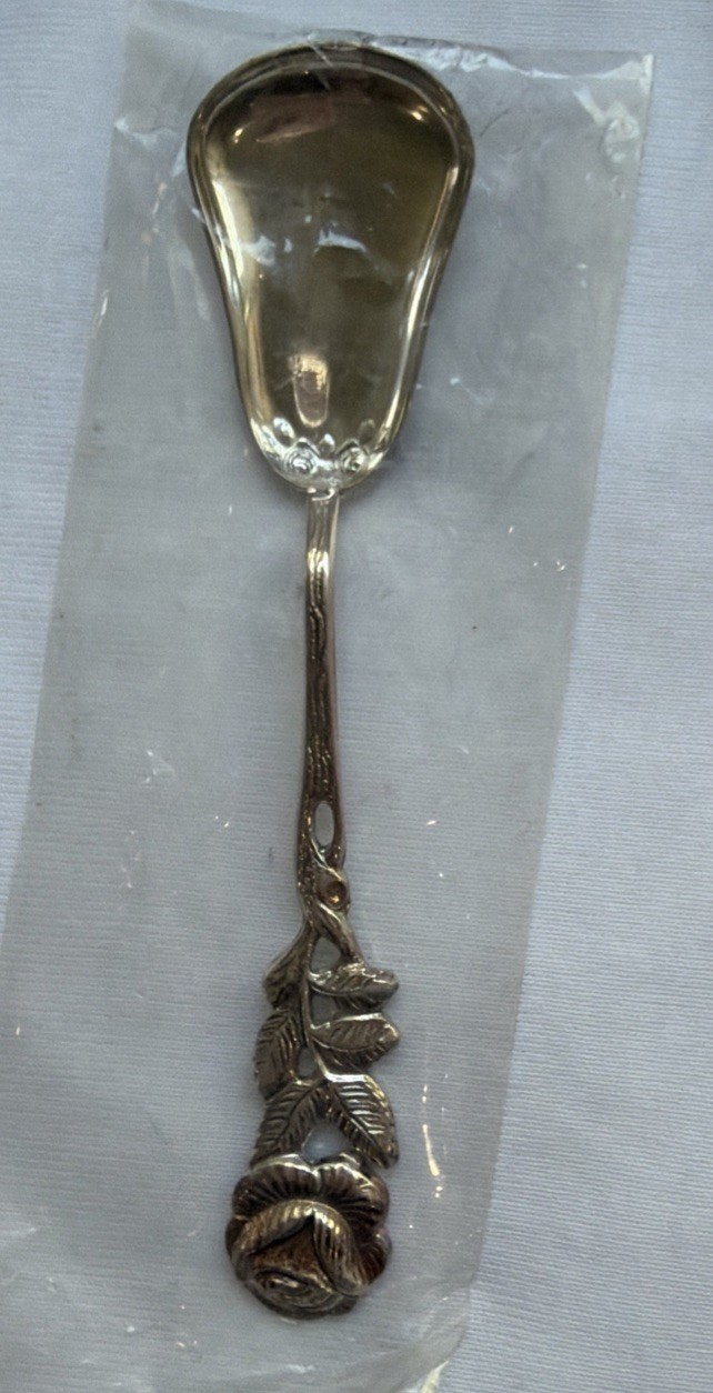 Antiko 100 Sugar Scoop Spoon Hildesheimer Rose Silver Plated Mid-Century Vintage