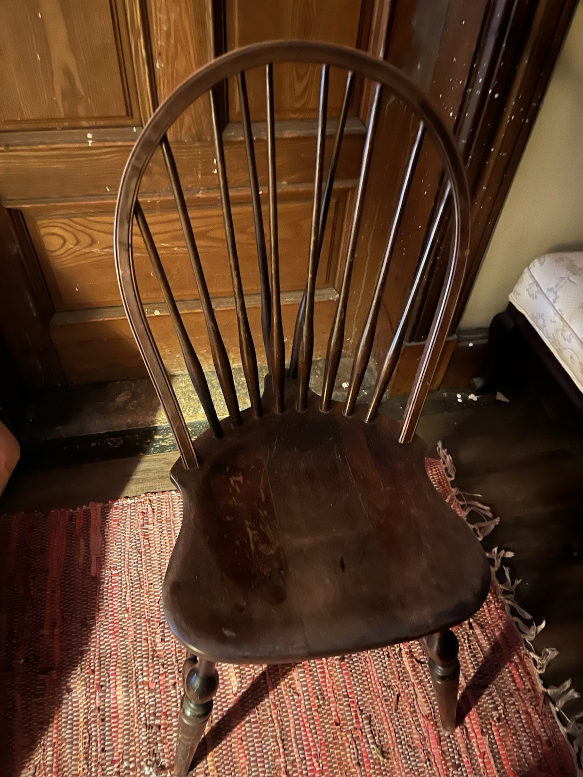 1867 S Brent And Brothers Wooden Chair Rounded Back, Gardner,Ma