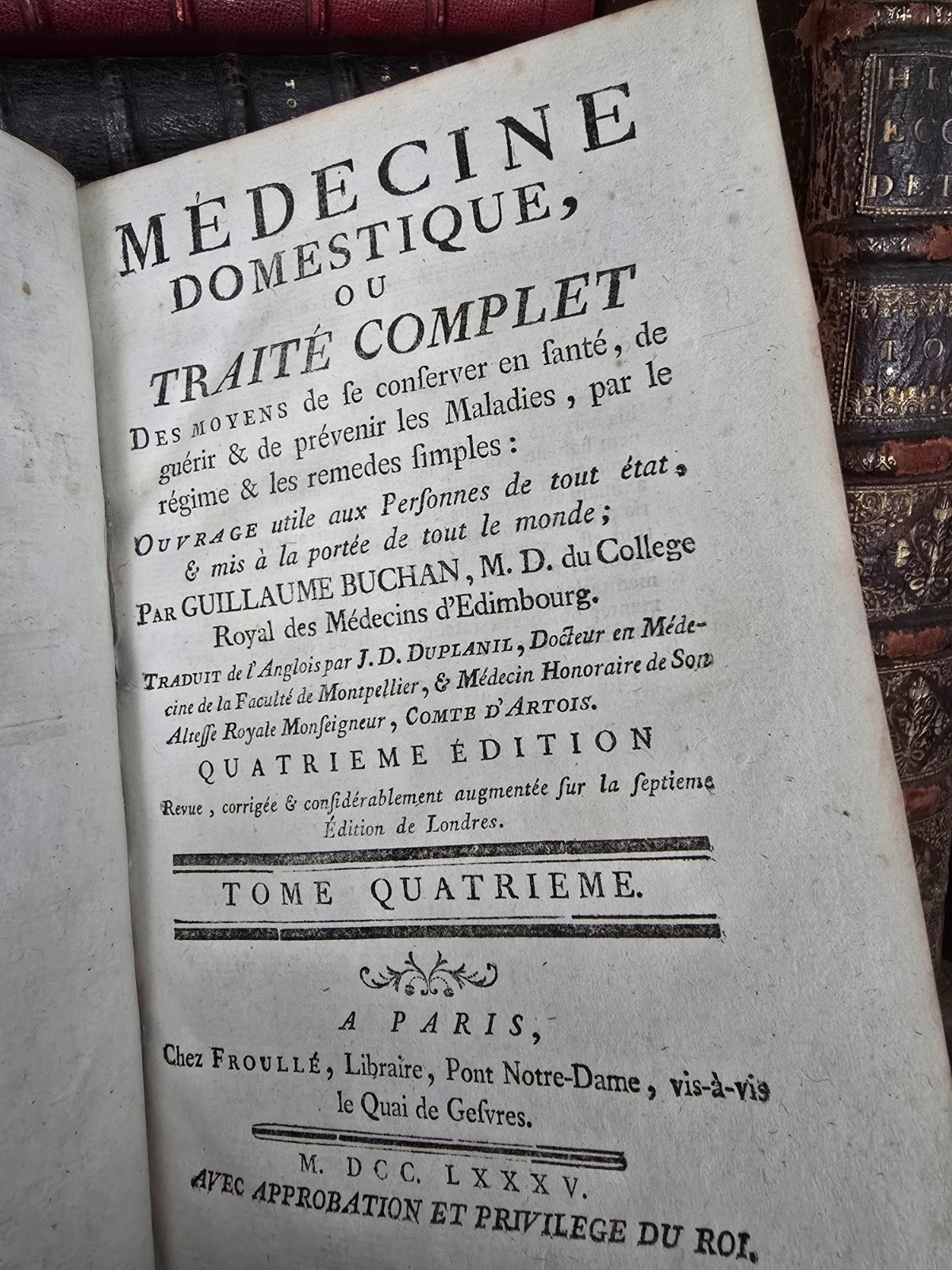 1785 Domestic Medicine – the Means of Preserving Health & of Preventing Diseases