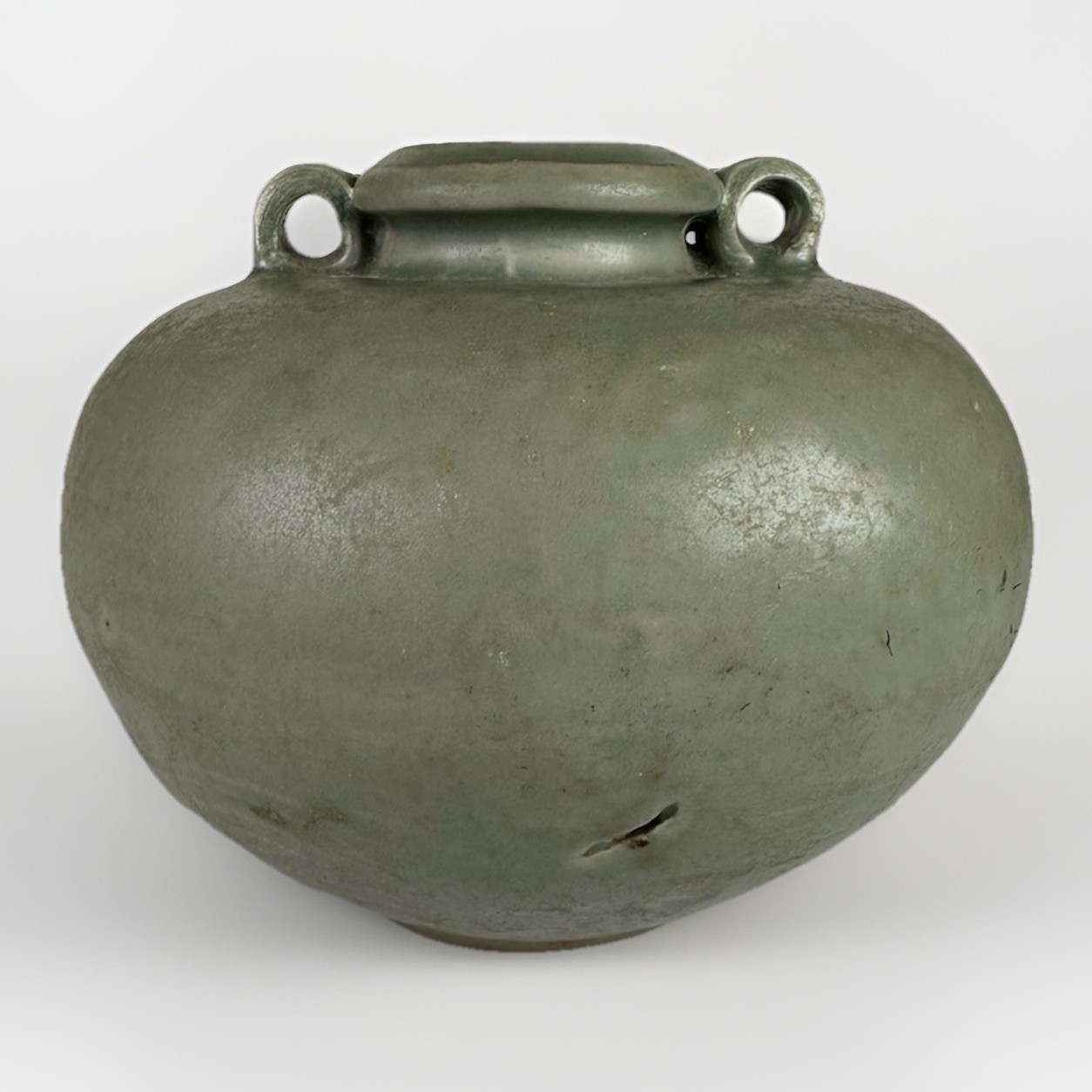 Genuine Chinese Yuan Dynasty 1271-1368 Longquan Celadon Jar Pot Vase Small Chip