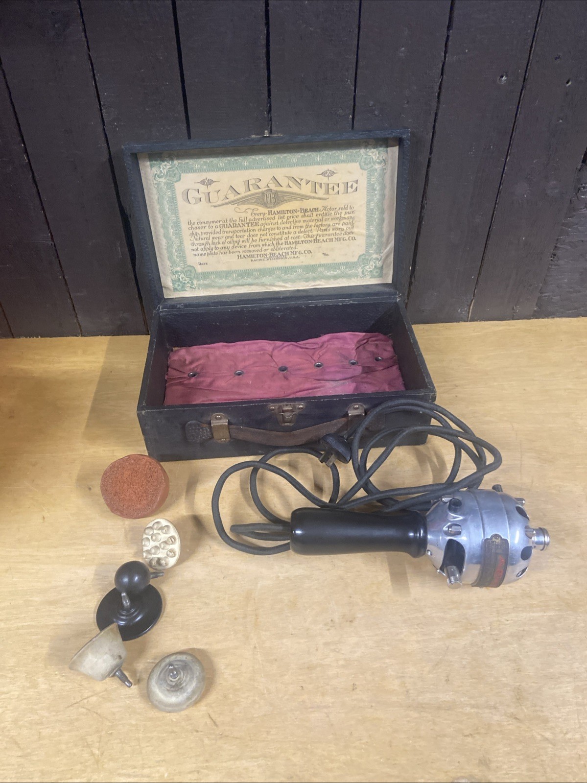 Vintage Quack Hamilton Beach Vibrator Massager “New Lite” Variable Speed Case