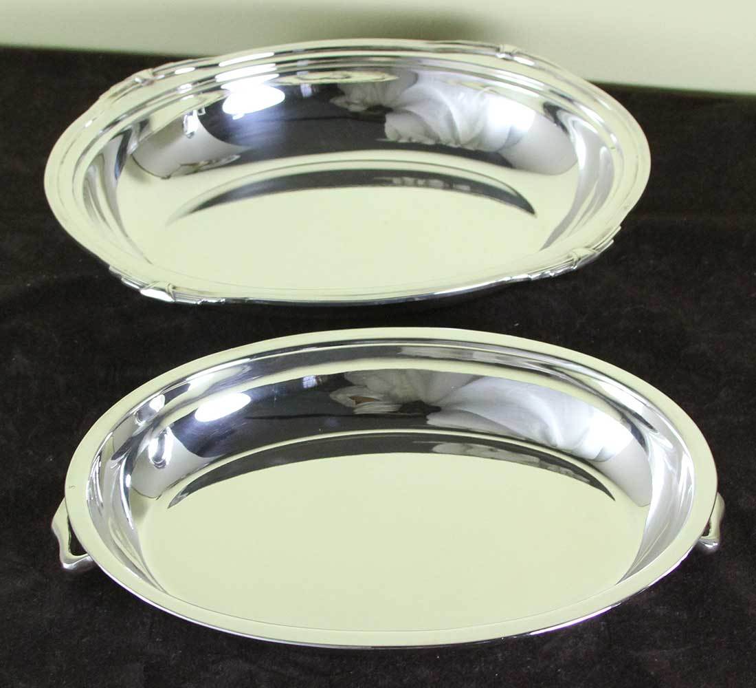 Silver Entree Dish & Cover with Platter 12 in. Jubilee, Patented Applied Border