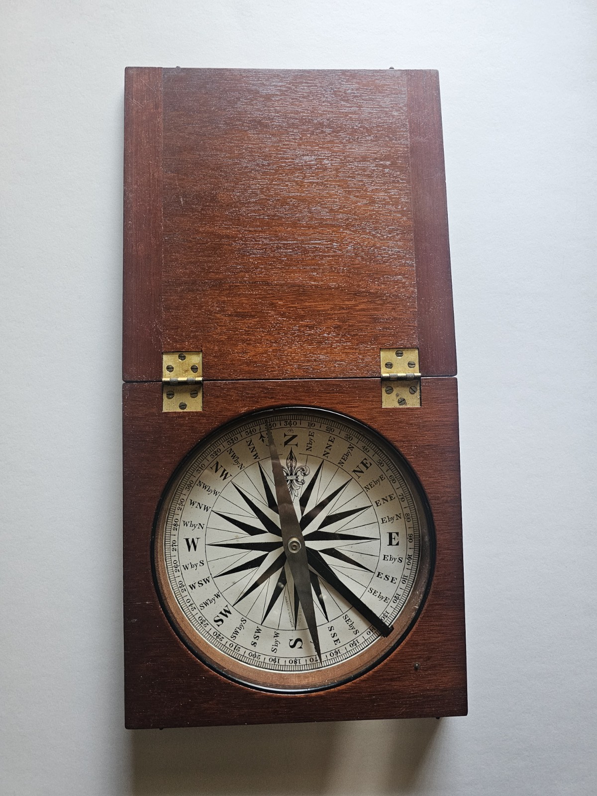 Antique Table Compass with Wooden Box F Barker& Sons London Antique Mahogany