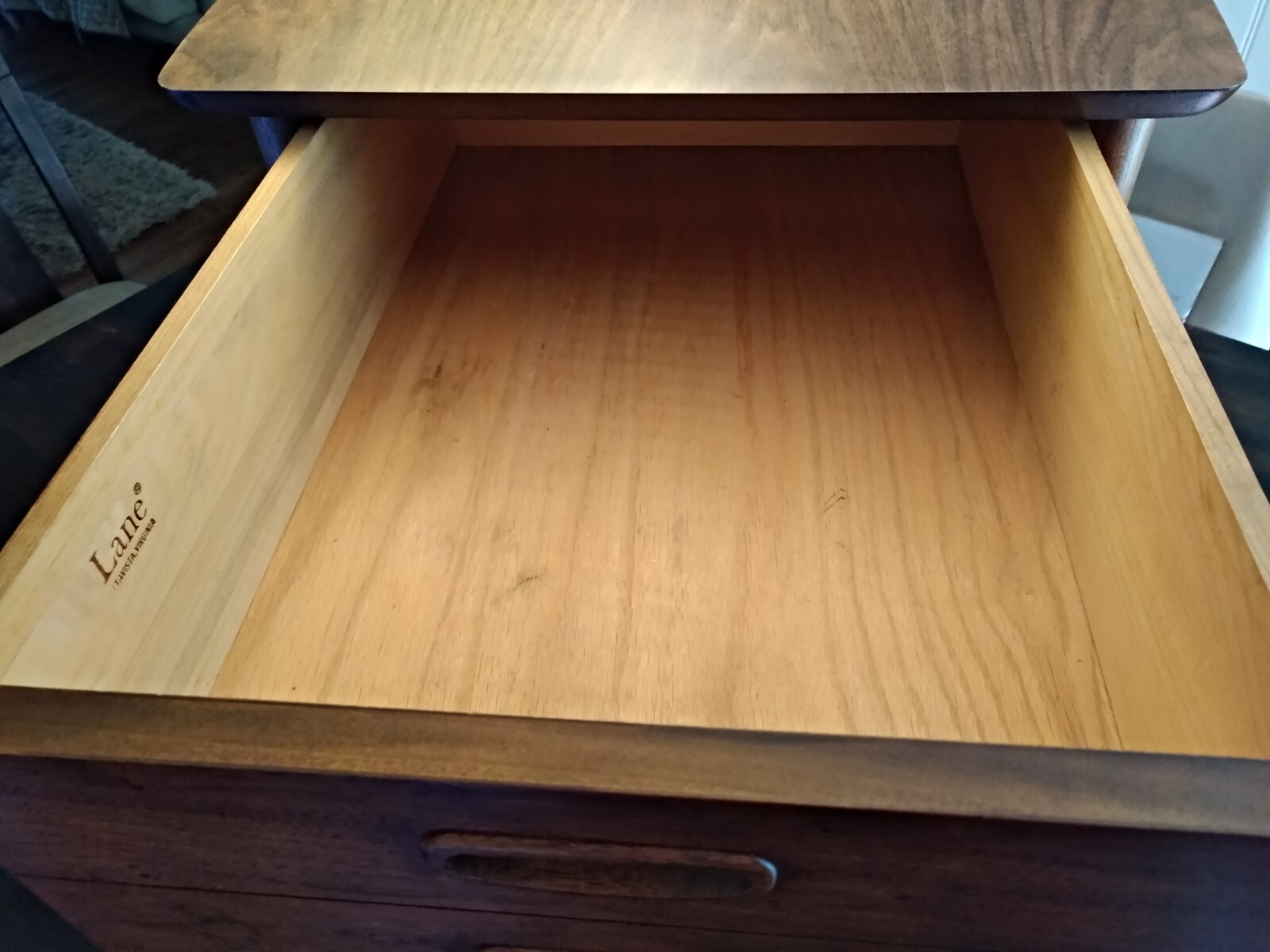 LANE Walnut End Side Lamp Table Nightstand Mid Century Modern MCM 1964
