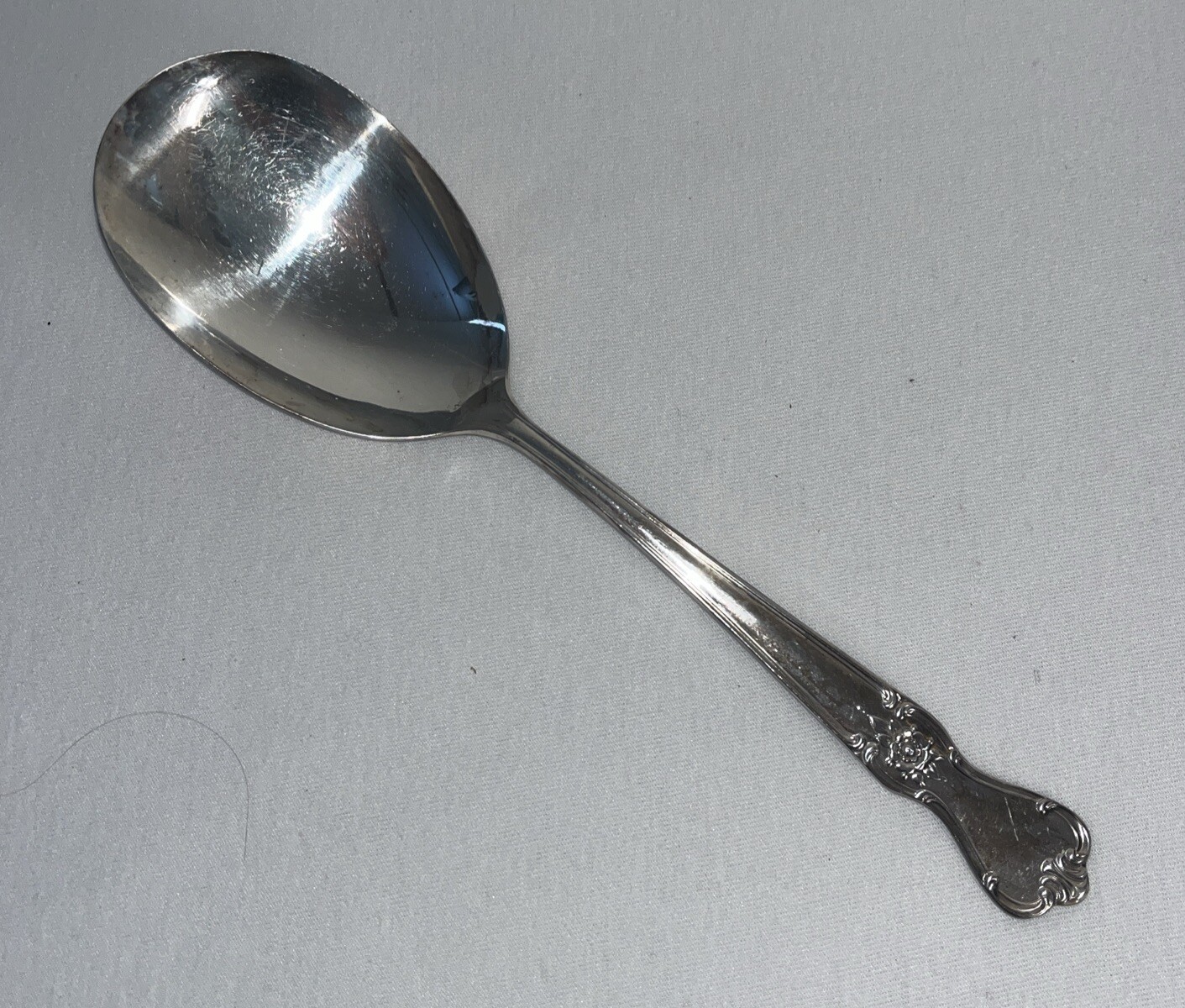 Old Company Plate Signature Rose Large Serving Spoon Vegetables Casserole