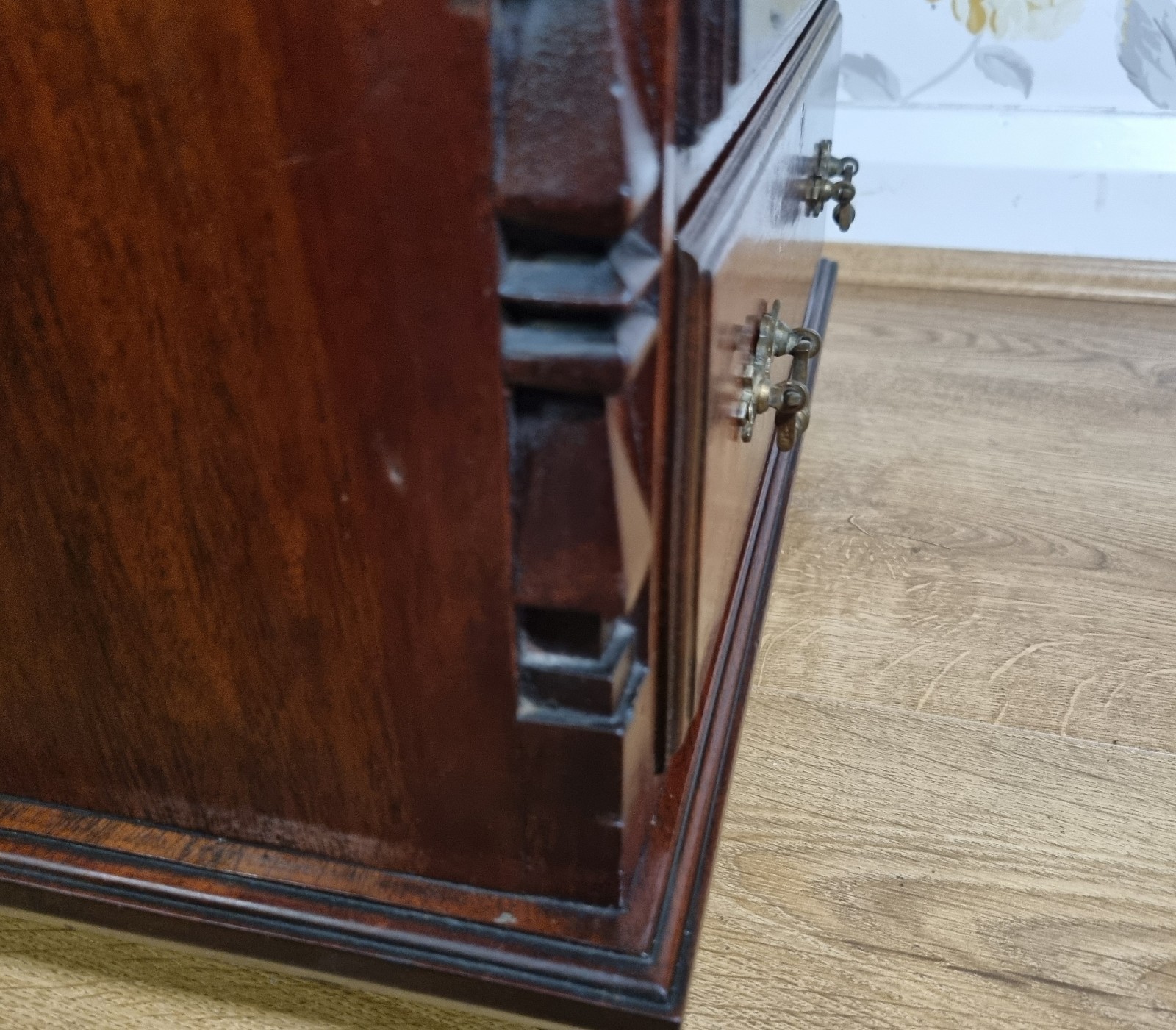 Antique 19th Century Mahogany Miniature Chest Of 5 Drawers Apprentice Piece