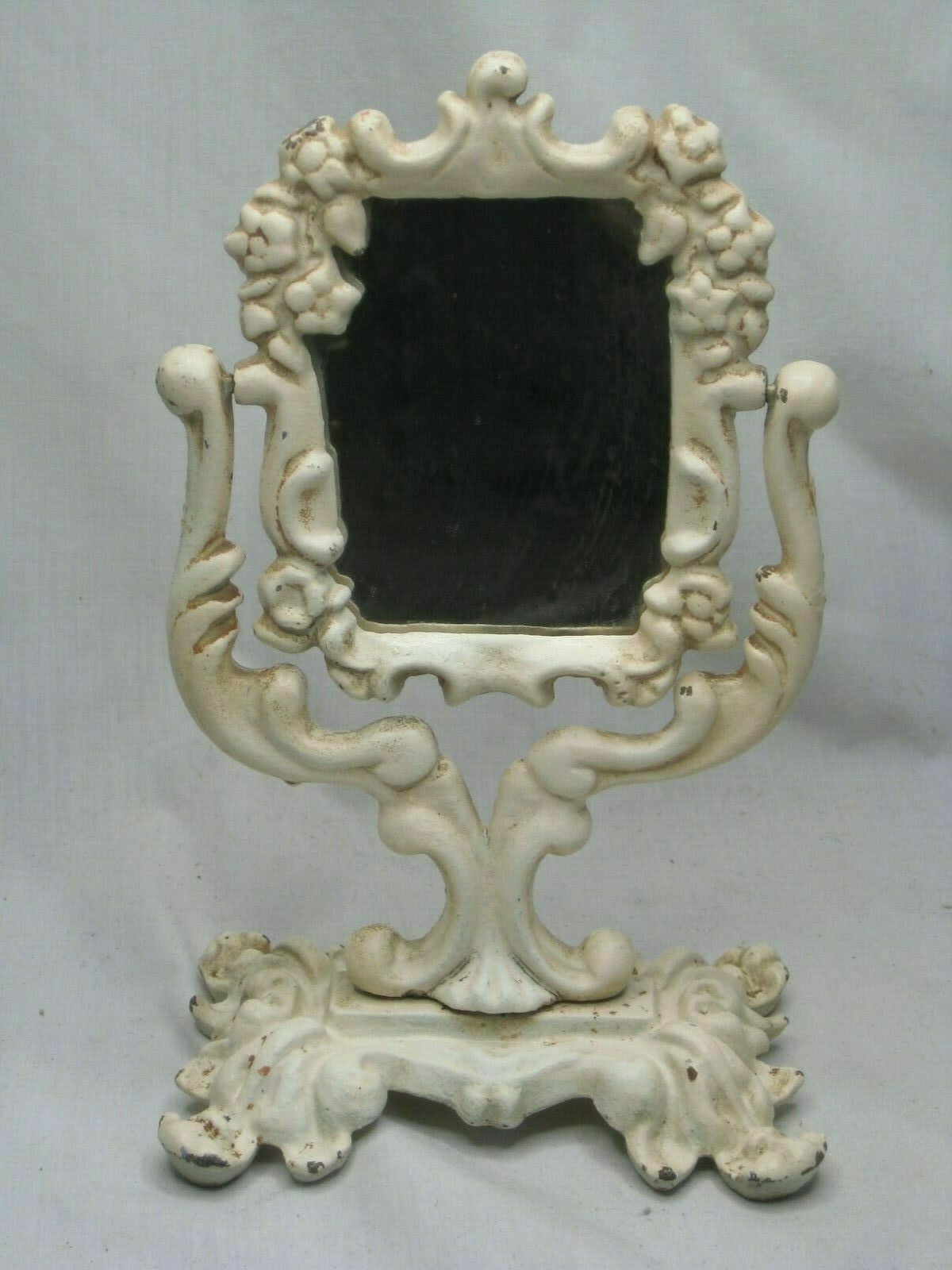 vintage antique cast iron JM62 IRON ART ornate swivel mirror JM-62